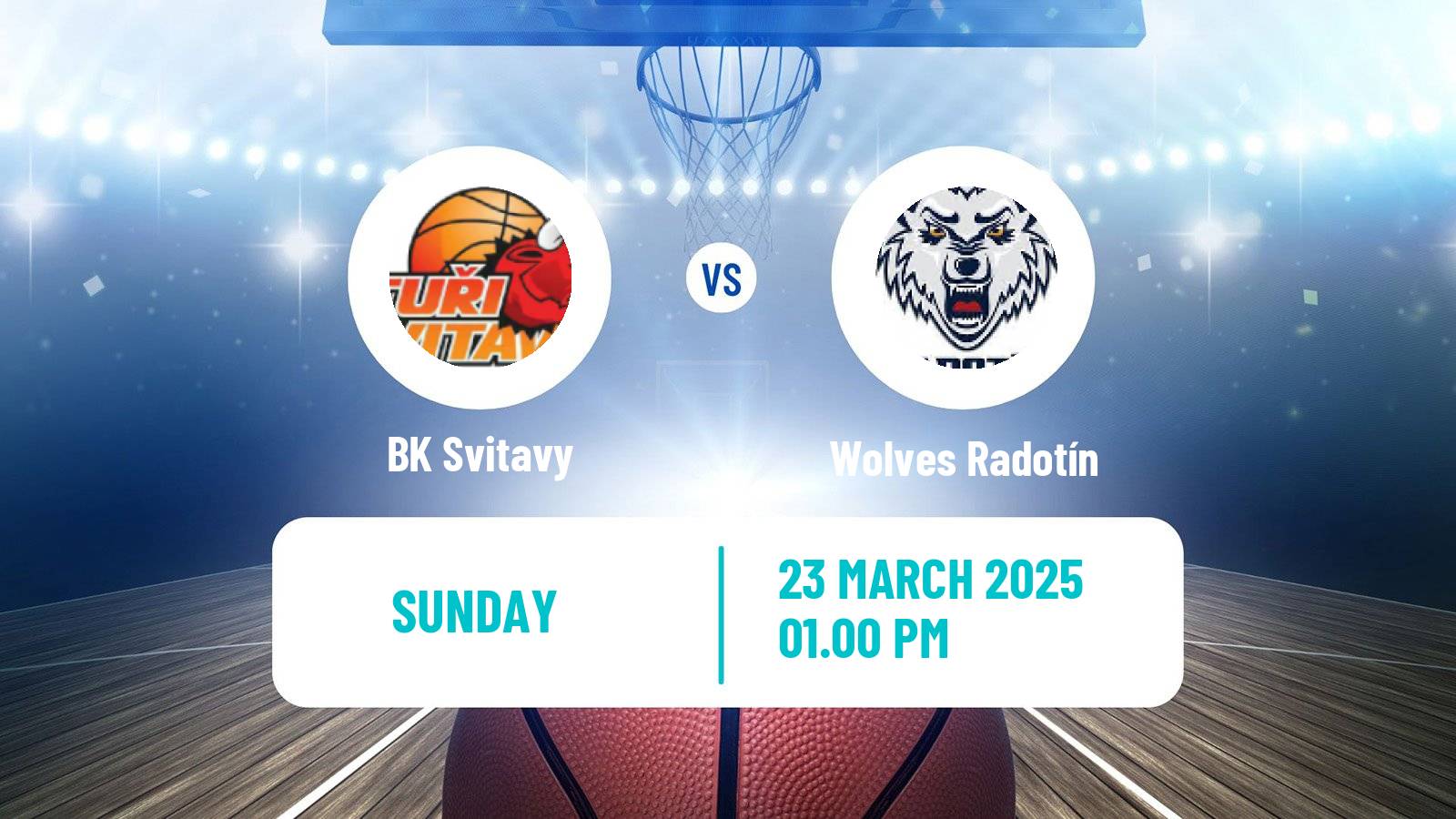 Basketball Czech 1 Liga Basketball Svitavy - Wolves Radotín