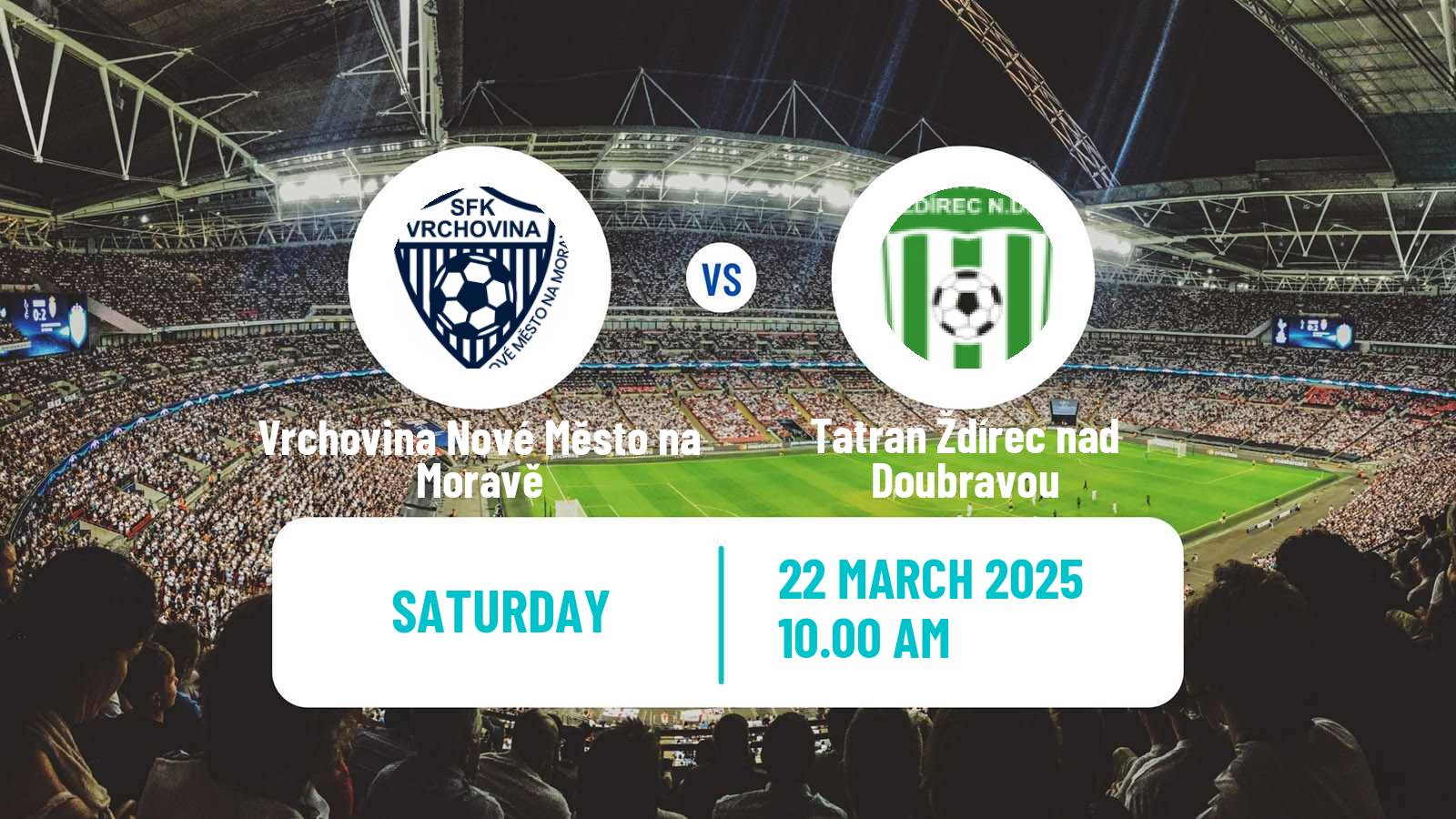 Soccer Czech Division D Vrchovina Nové Město na Moravě - Tatran Ždírec nad Doubravou