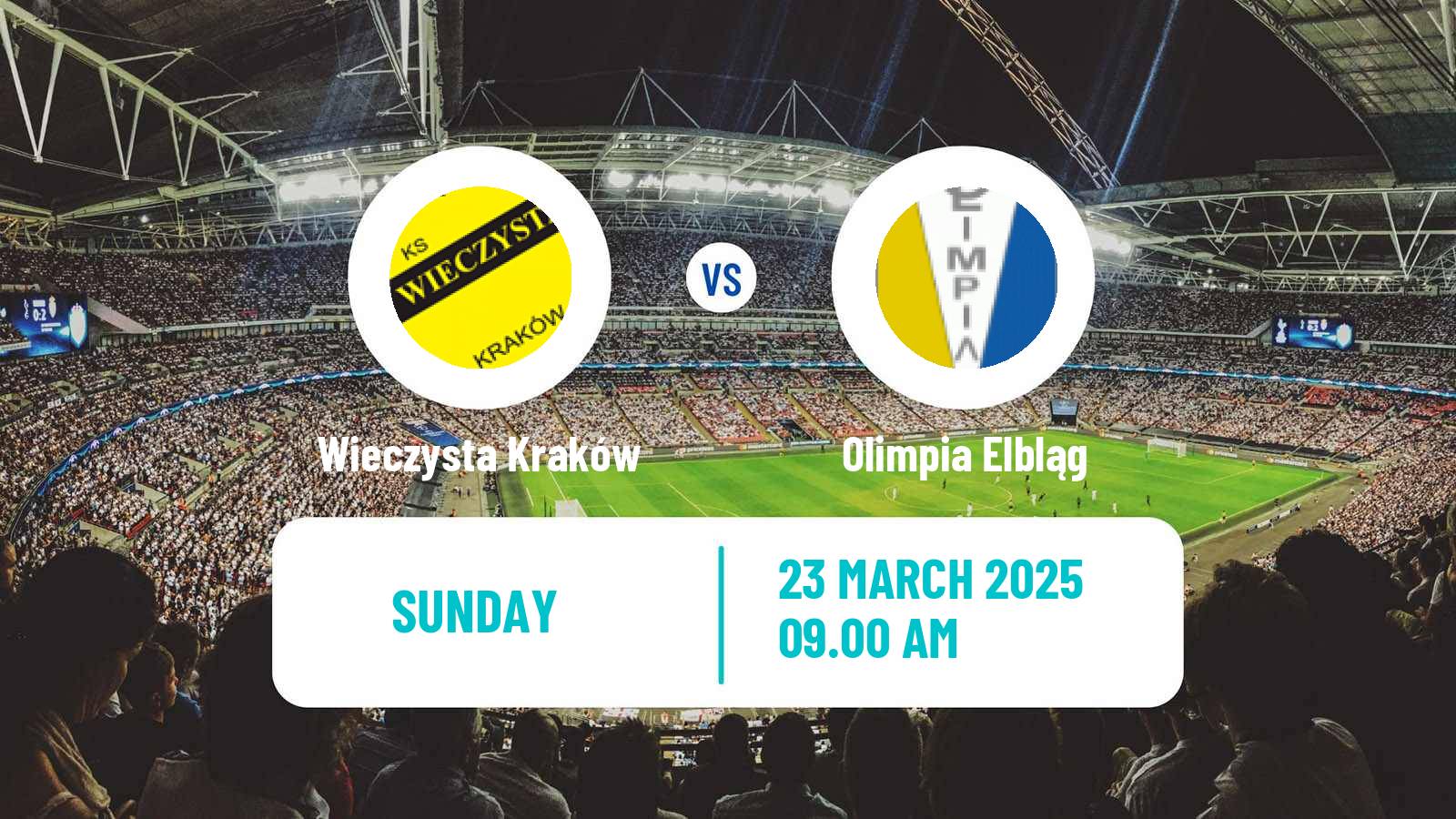 Soccer Polish Division 2 Wieczysta Kraków - Olimpia Elbląg