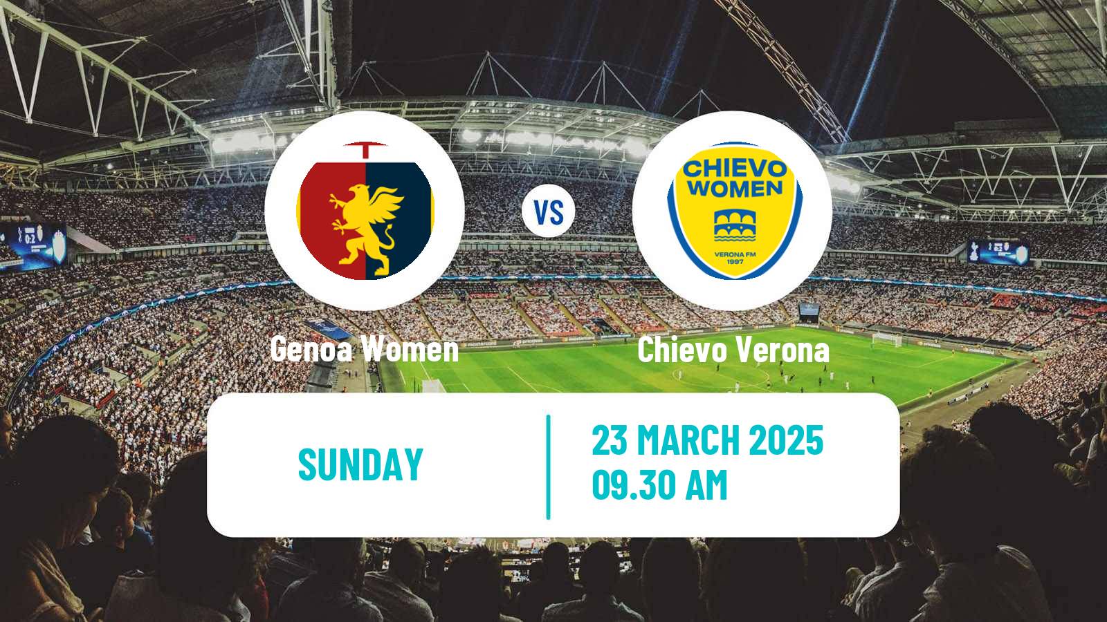 Soccer Italian Serie B Women Genoa - Chievo Verona
