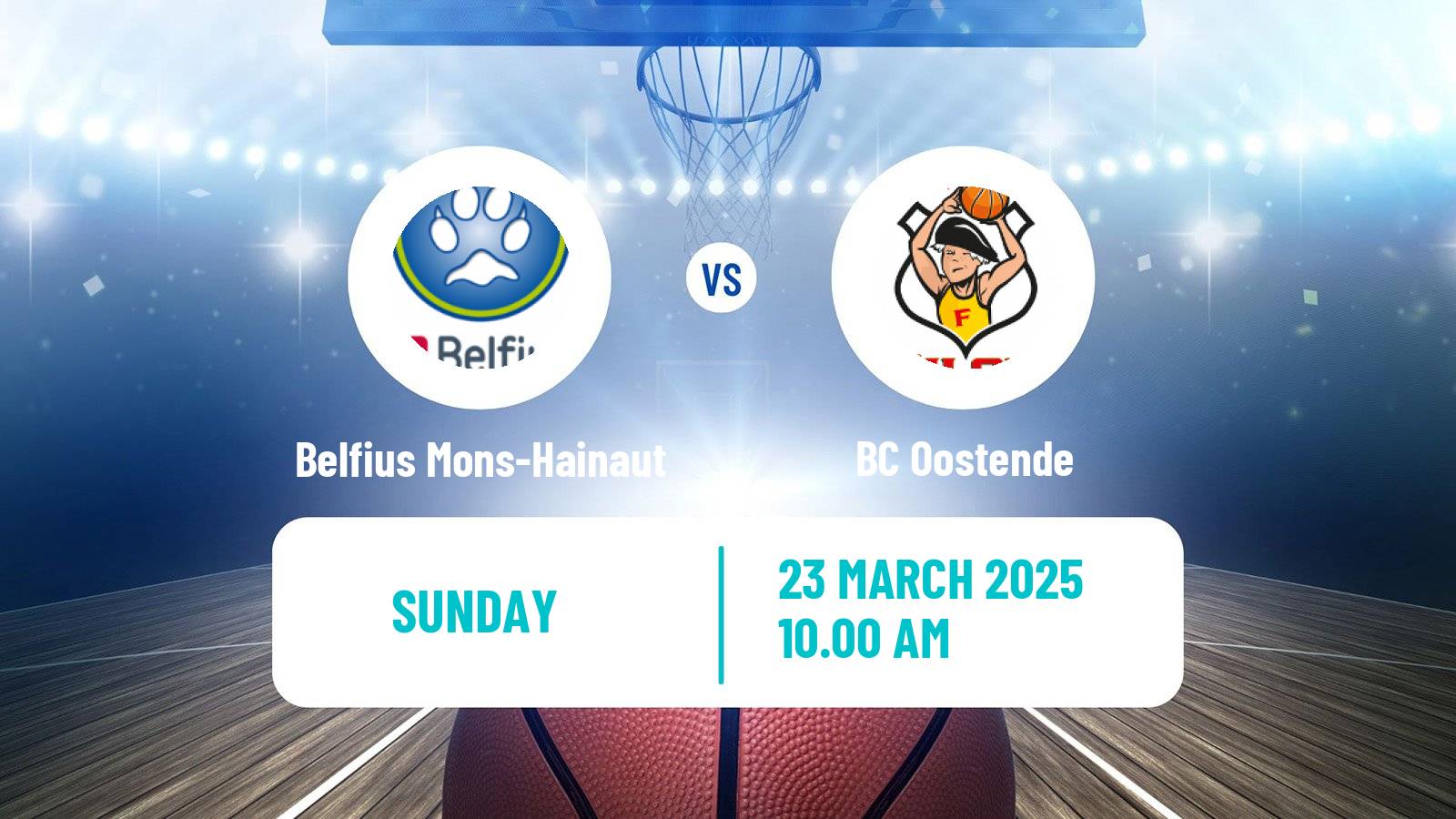 Basketball BNXT League Belfius Mons-Hainaut - Oostende