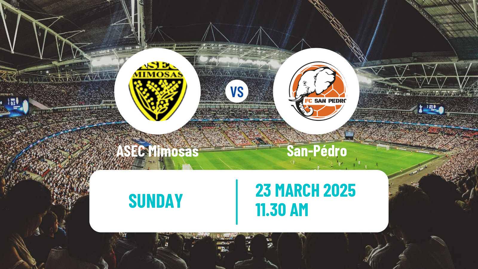 Soccer Cote d`Ivoire Ligue 1 ASEC Mimosas - San-Pédro