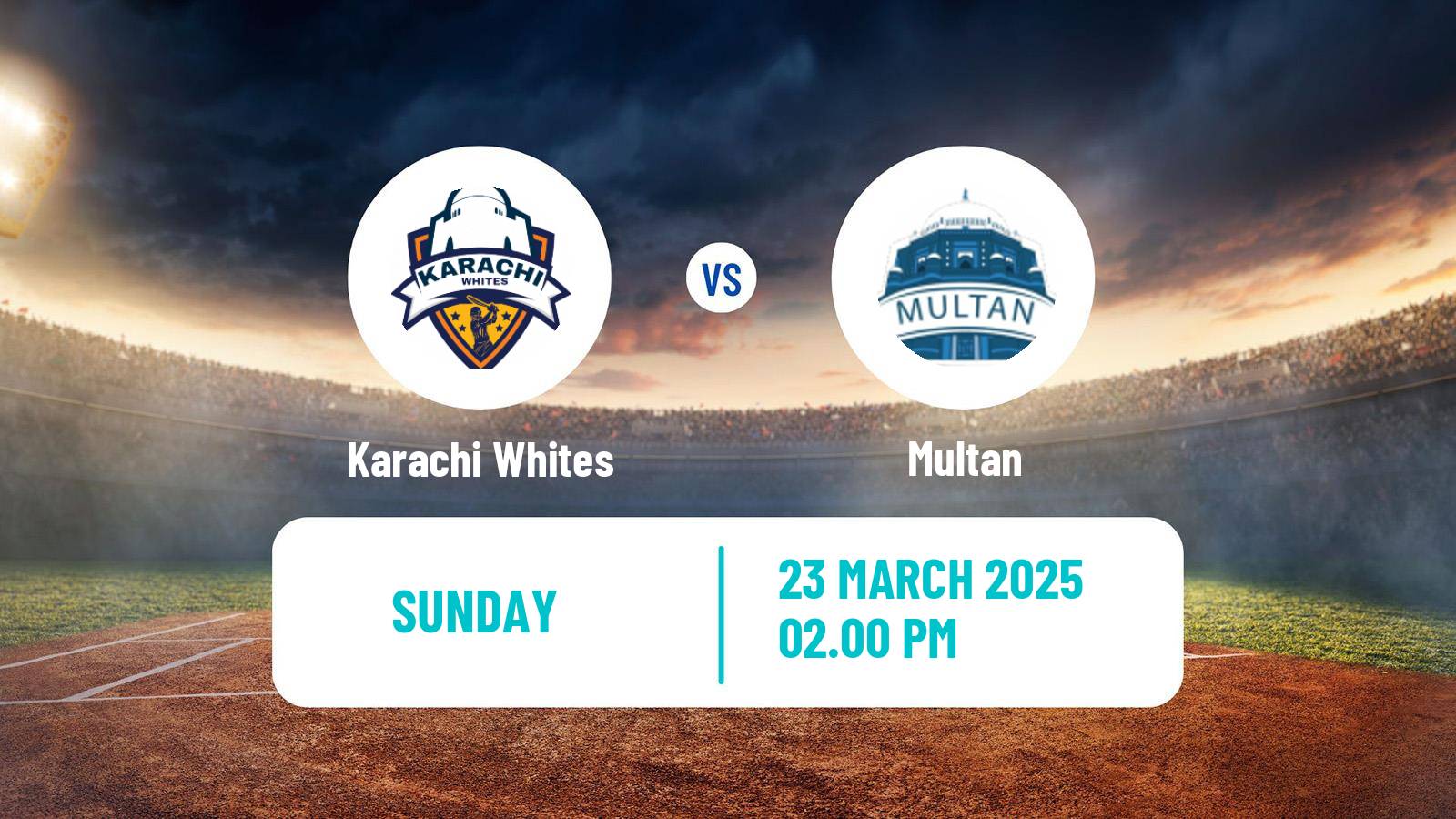 Cricket Pakistan T-20 Cup Karachi Whites - Multan