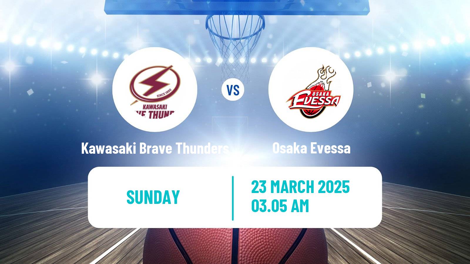 Basketball BJ League Kawasaki Brave Thunders - Osaka Evessa