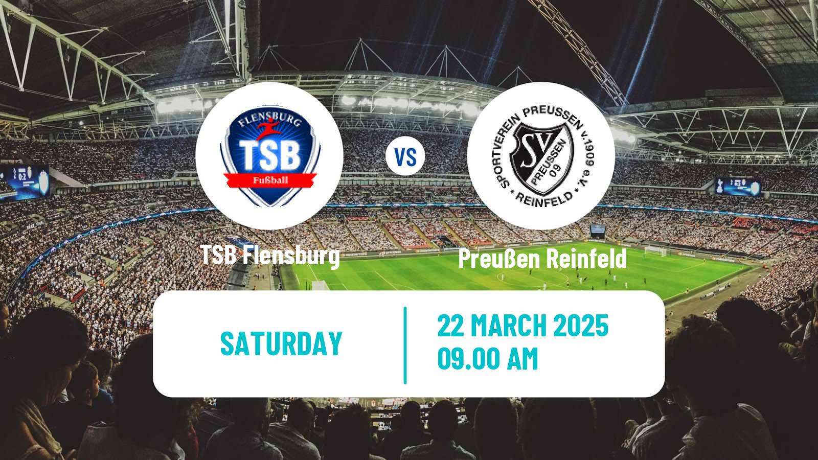 Soccer German Oberliga Schleswig-Holstein TSB Flensburg - Preußen Reinfeld