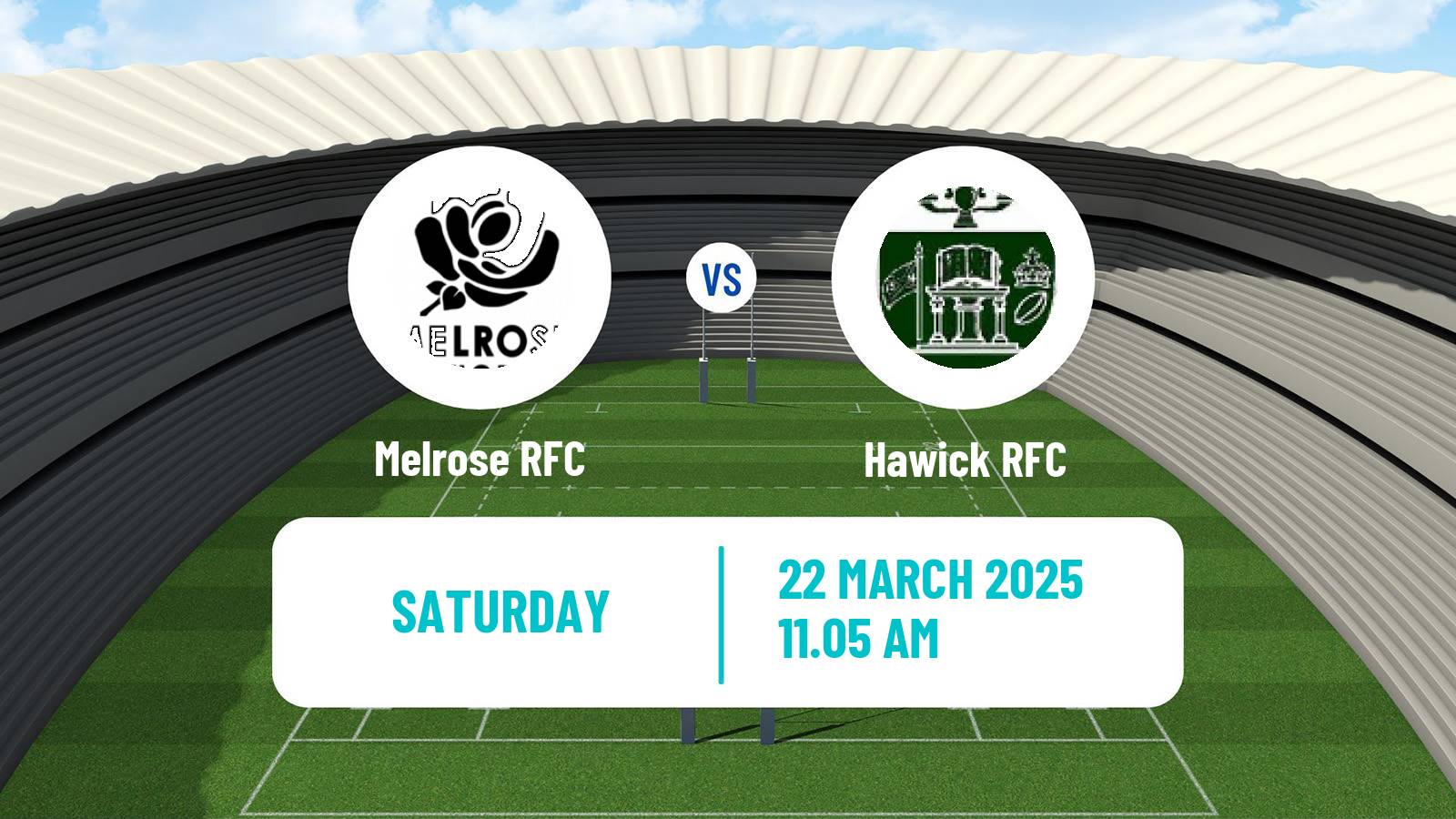 Rugby union Scottish Tennents Premiership Rugby Melrose - Hawick