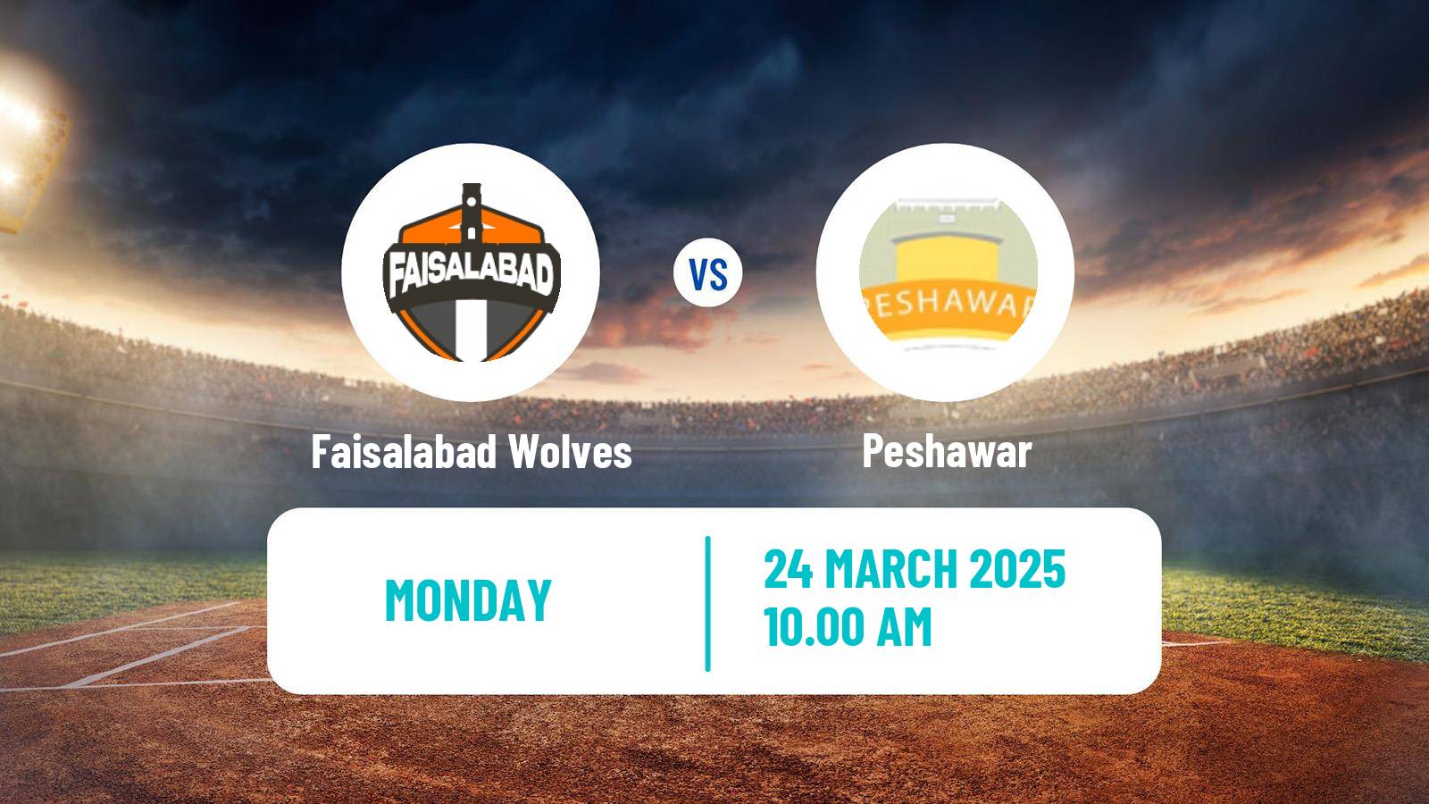 Cricket Pakistan T-20 Cup Faisalabad Wolves - Peshawar