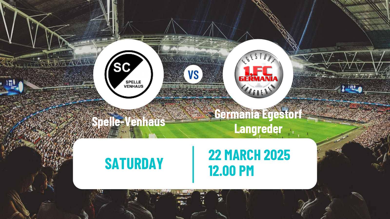 Soccer German Oberliga Niedersachsen Spelle-Venhaus - Germania Egestorf Langreder