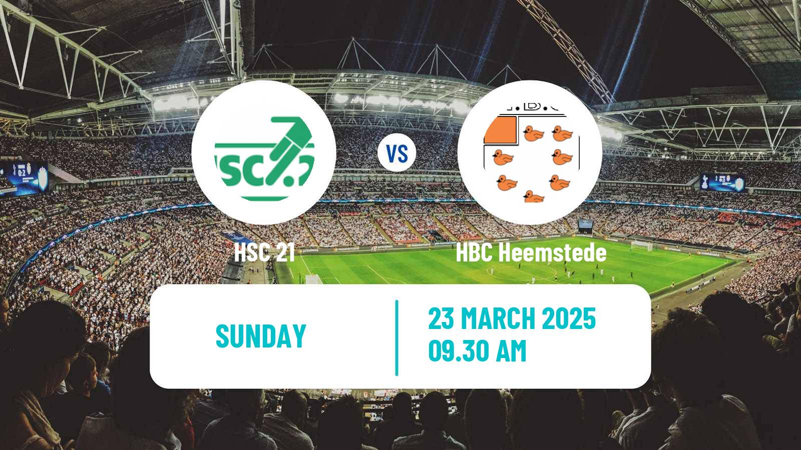 Soccer Dutch Derde Divisie HSC 21 - HBC Heemstede