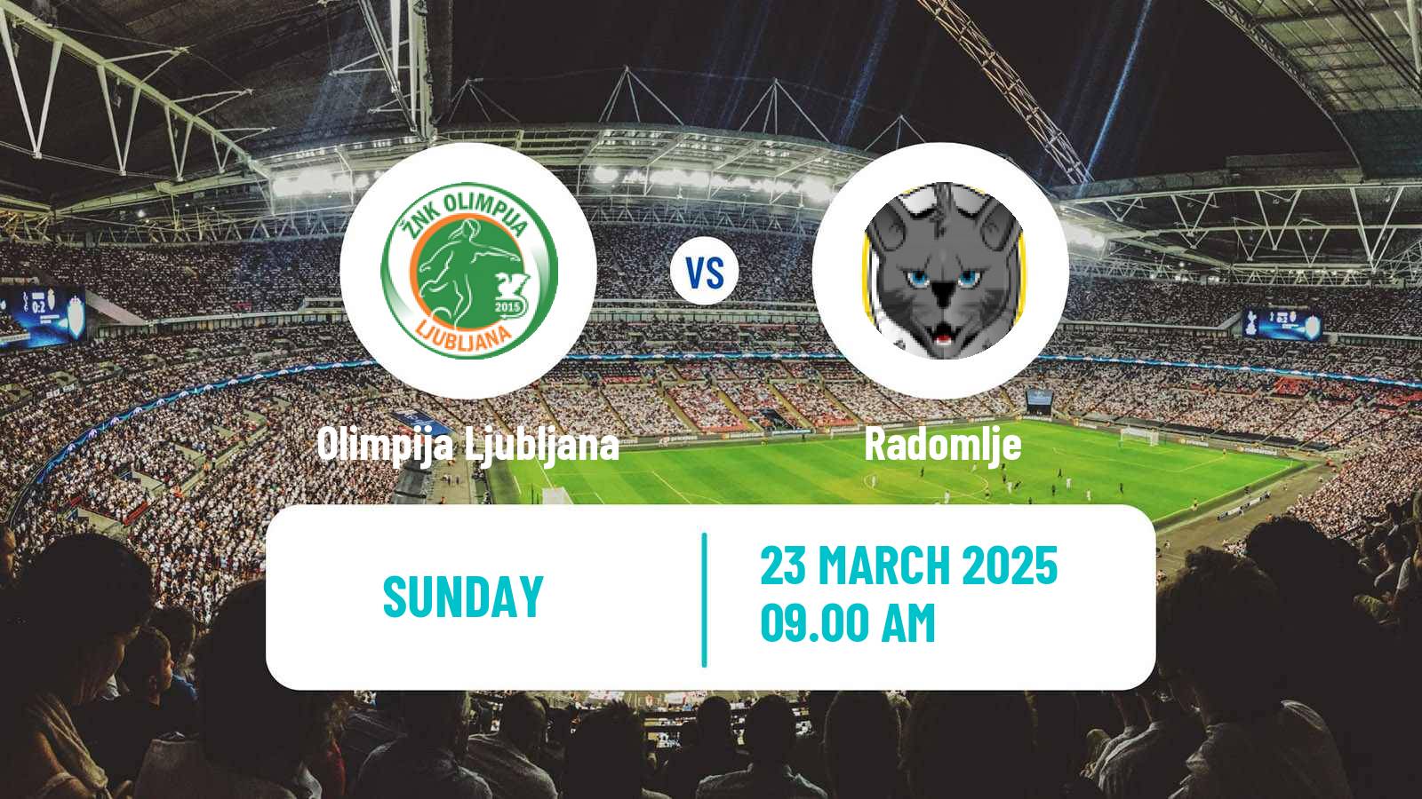 Soccer Slovenian 1 SZNL Women Olimpija Ljubljana - Radomlje