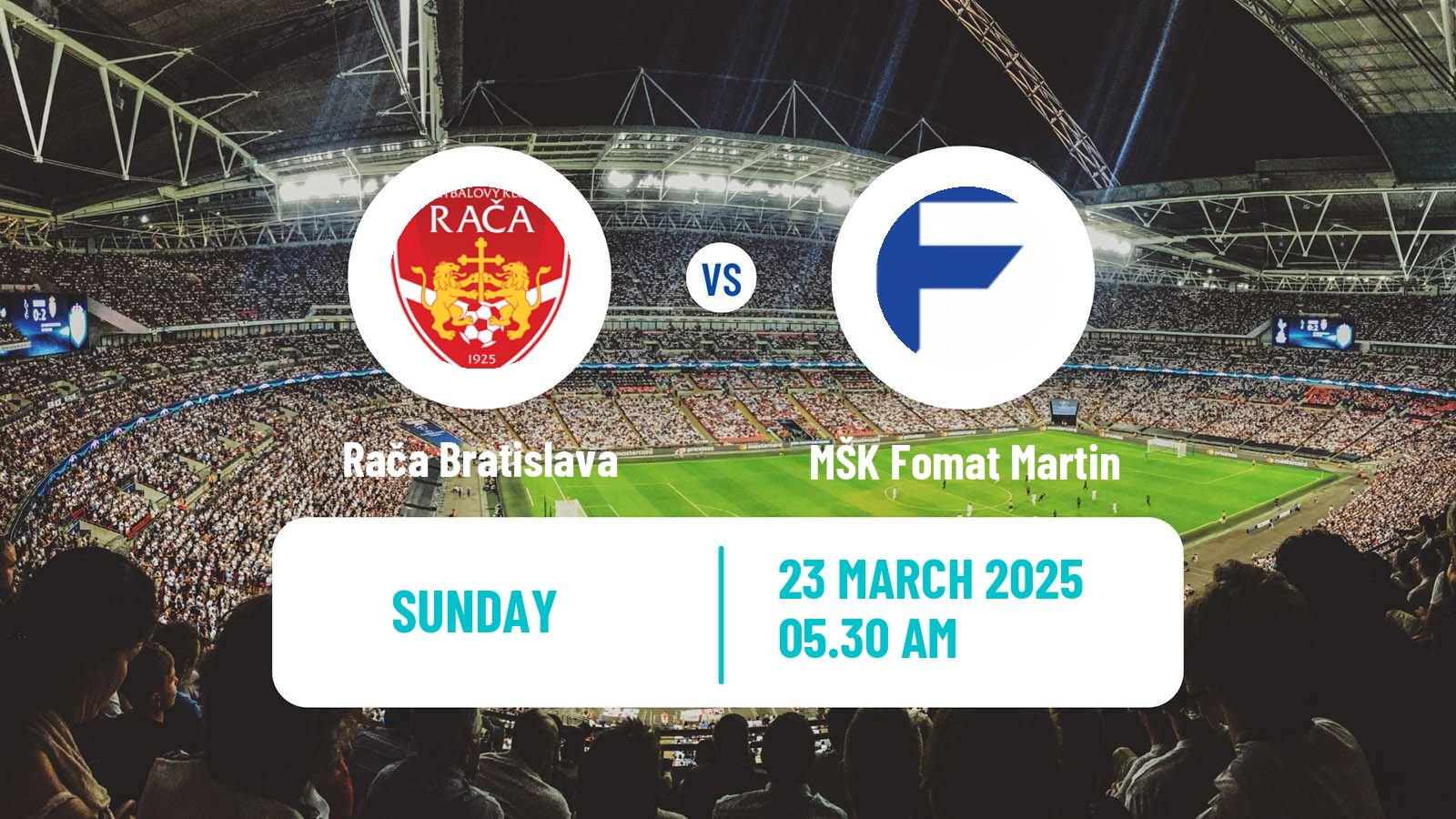 Soccer Slovak 3 Liga West Rača Bratislava - MŠK Fomat Martin