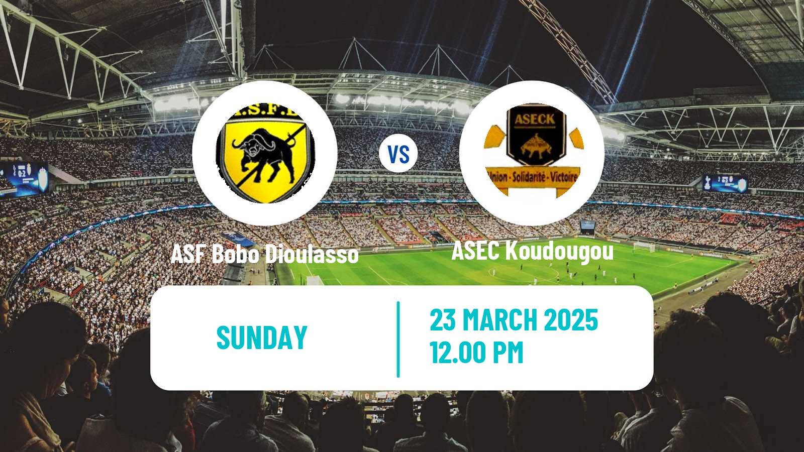 Soccer Burkina Faso Premier League ASF Bobo Dioulasso - ASEC Koudougou
