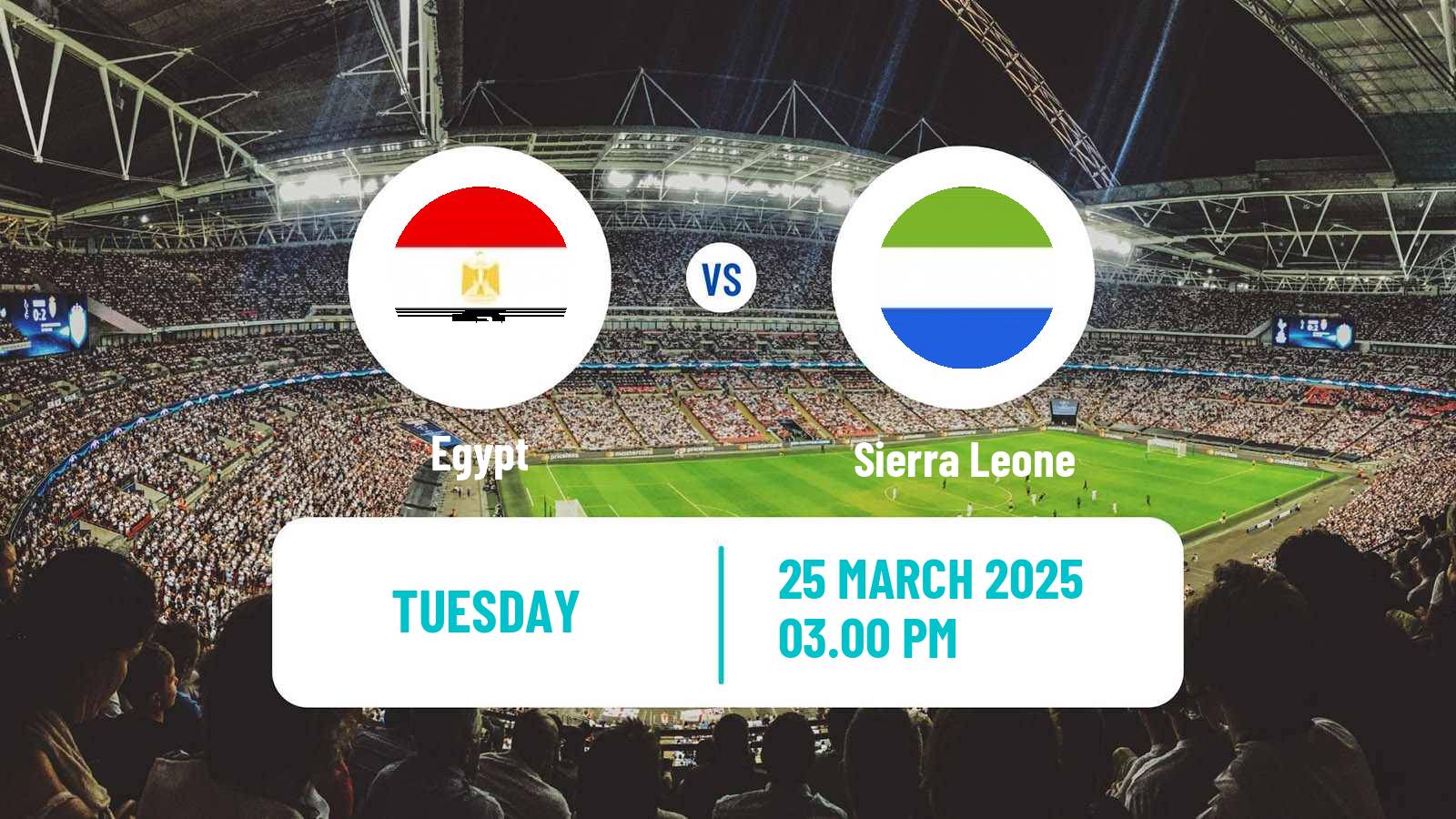 Soccer FIFA World Cup Egypt - Sierra Leone
