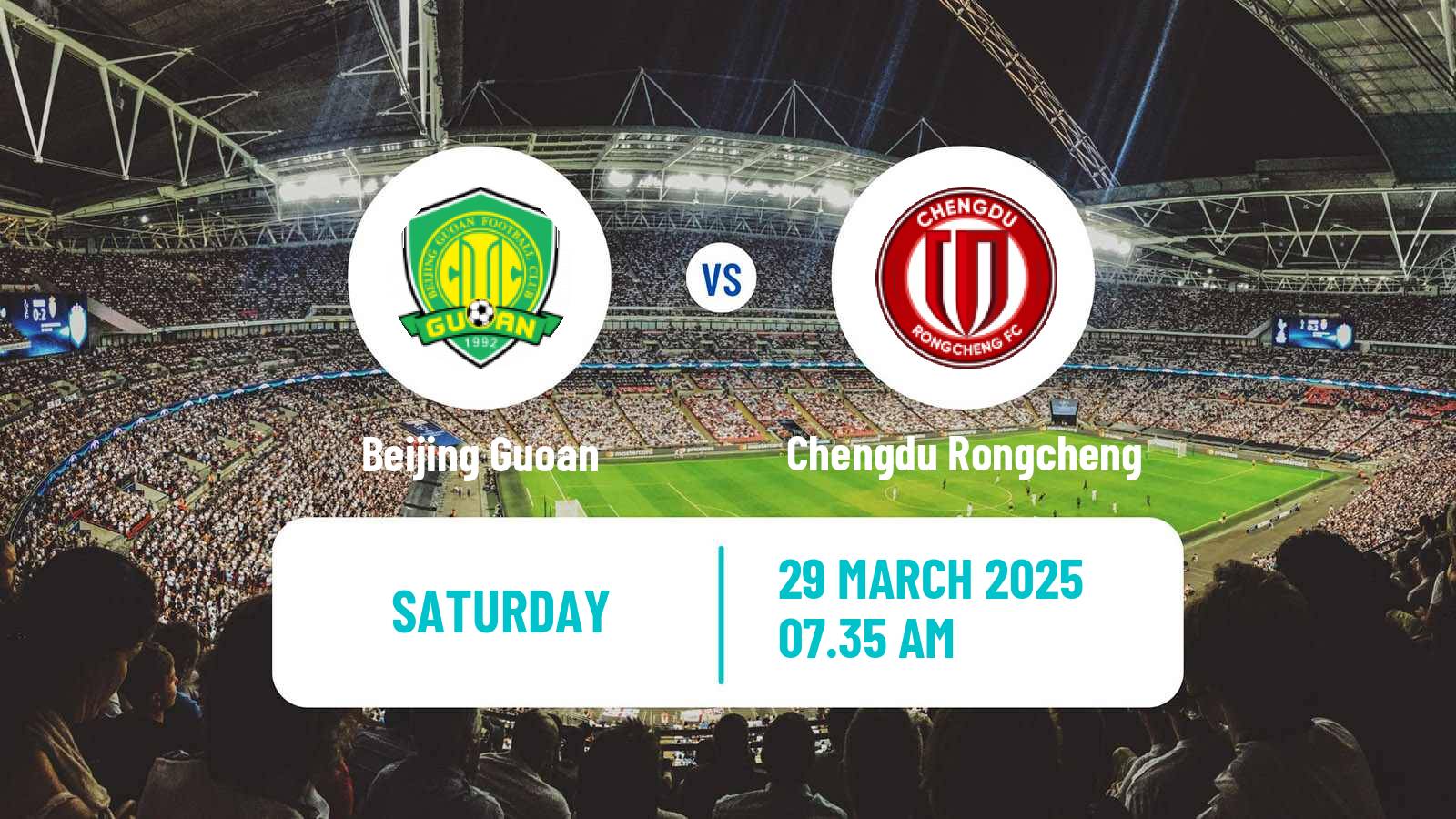 Soccer Chinese Super League Beijing Guoan - Chengdu Rongcheng