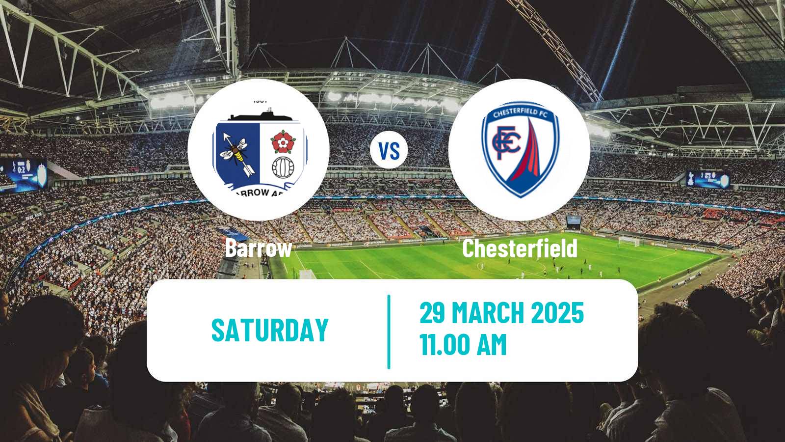 Soccer English League Two Barrow - Chesterfield