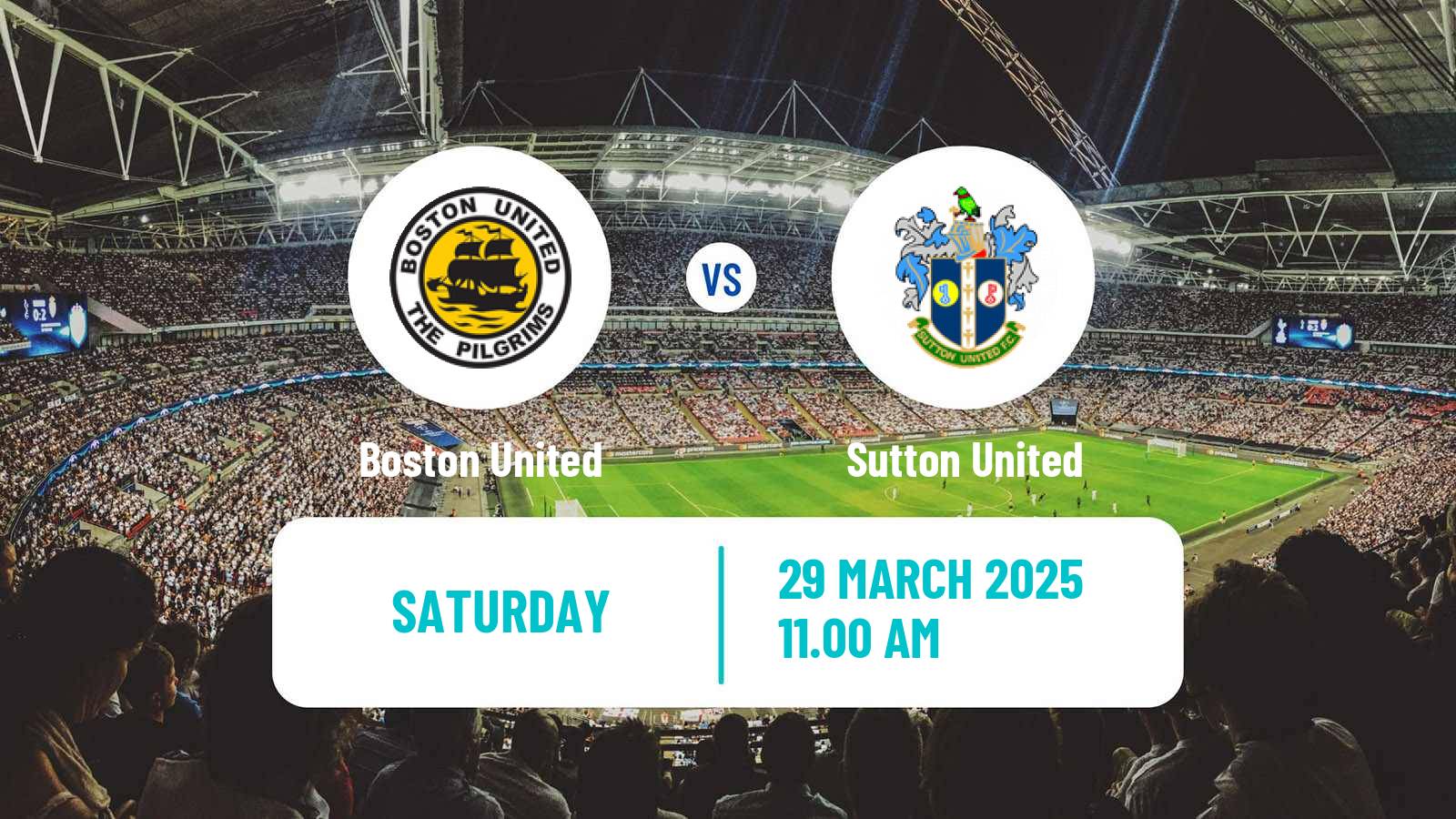 Soccer English National League Boston United - Sutton United