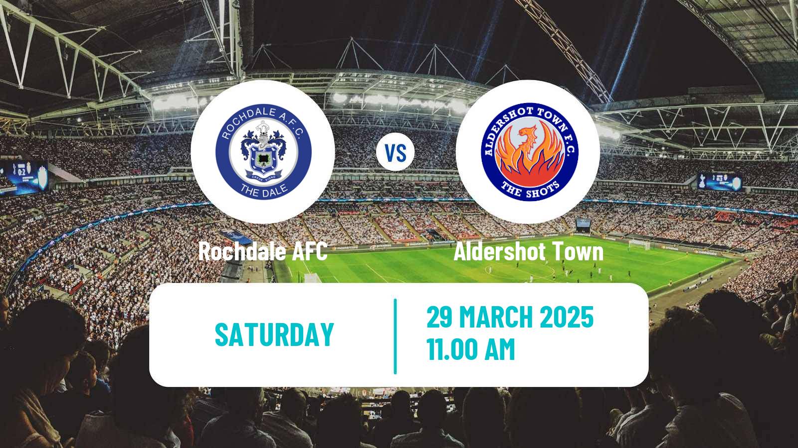 Soccer English National League Rochdale - Aldershot Town