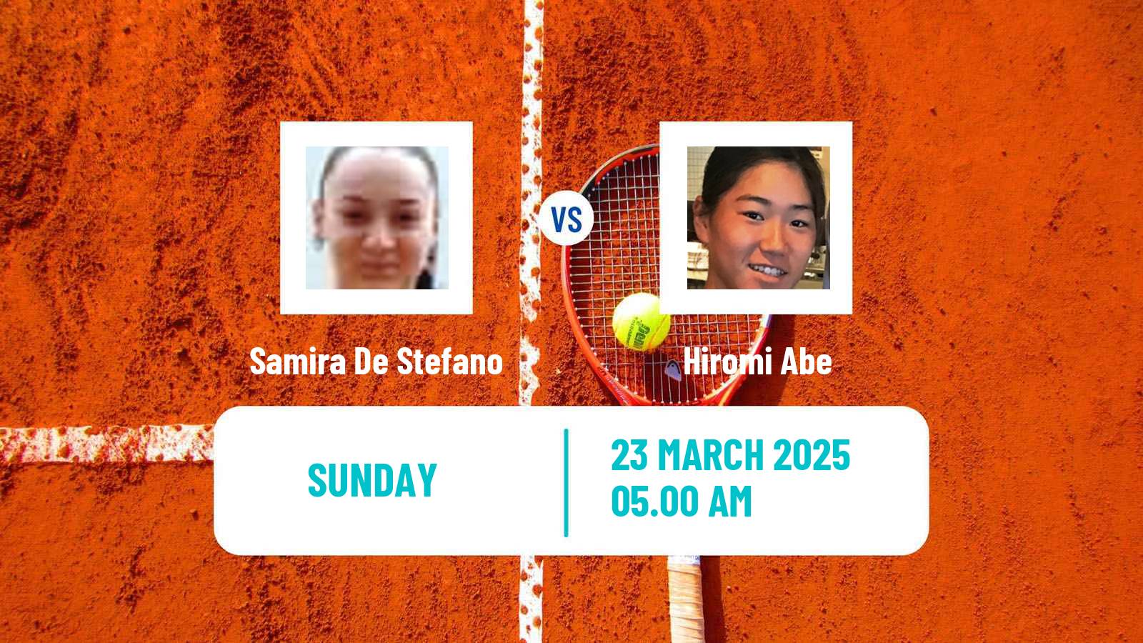 Tennis ITF W35 Solarino 3 Women Samira De Stefano - Hiromi Abe