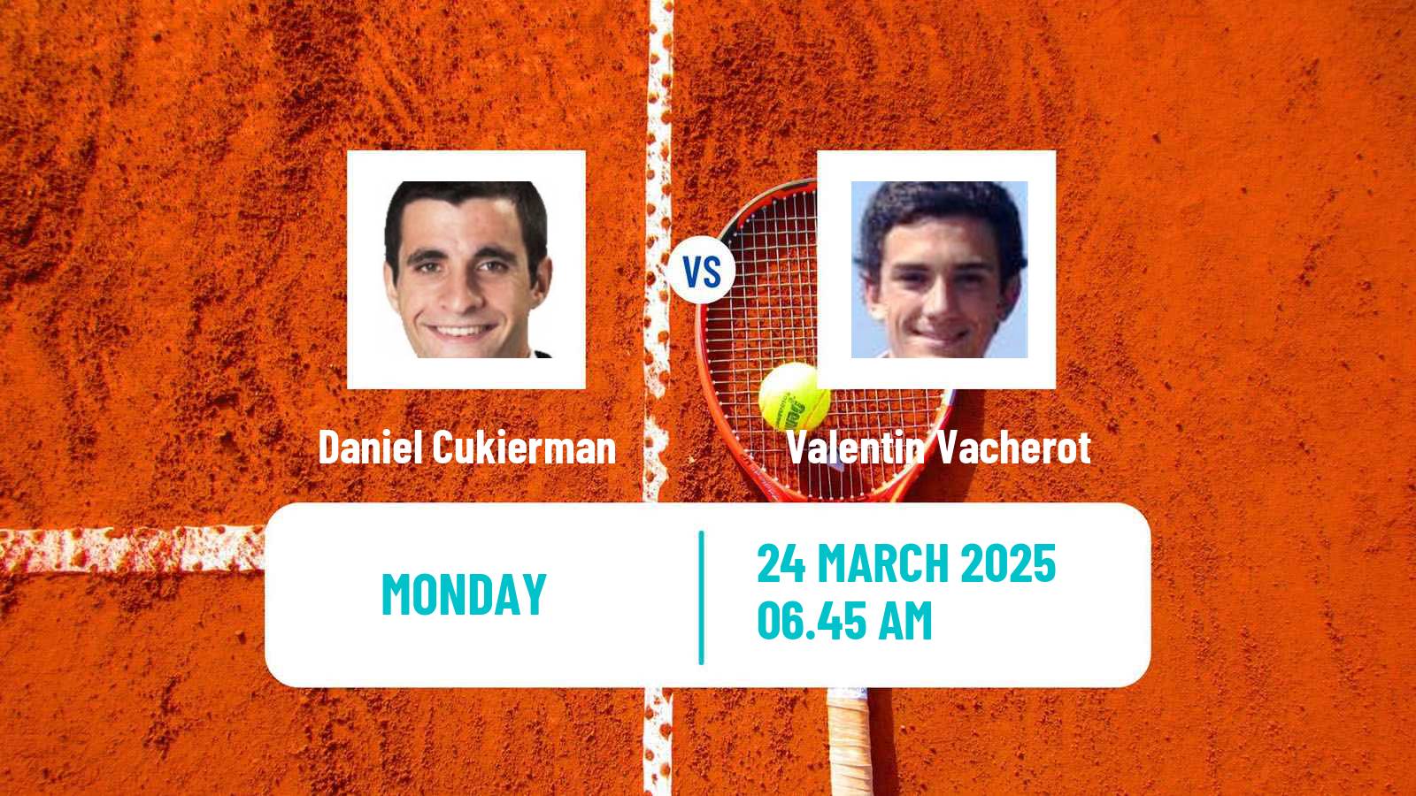 Tennis Girona Challenger Men 2025 Daniel Cukierman - Valentin Vacherot