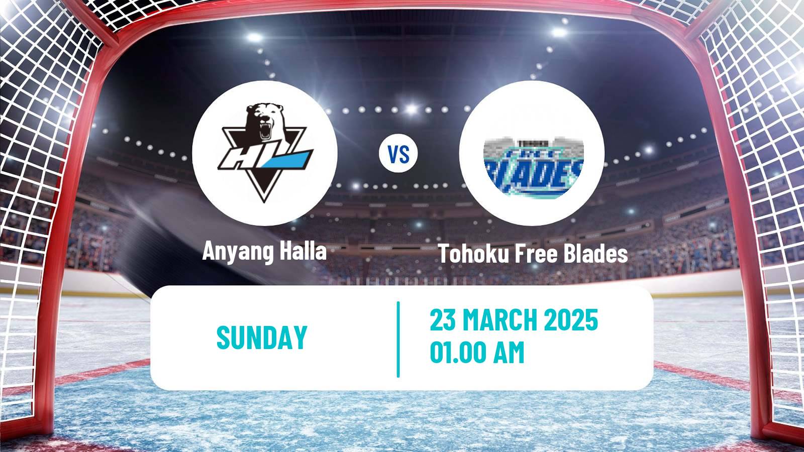 Hockey Asia League Ice Hockey Anyang Halla - Tohoku Free Blades