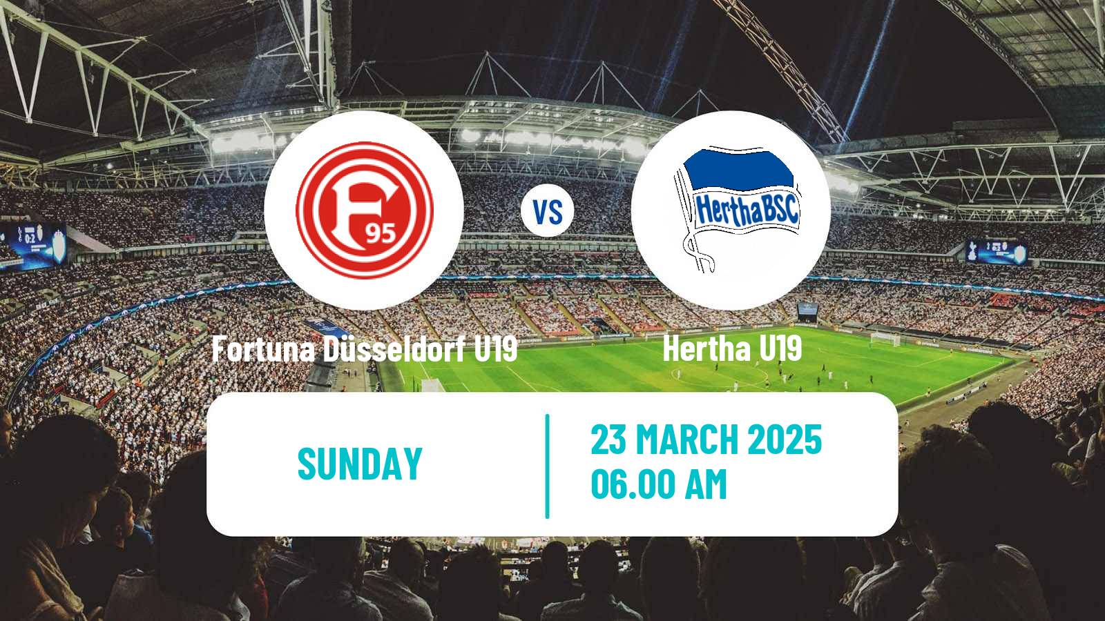 Soccer German DFB Youth League Fortuna Düsseldorf U19 - Hertha U19