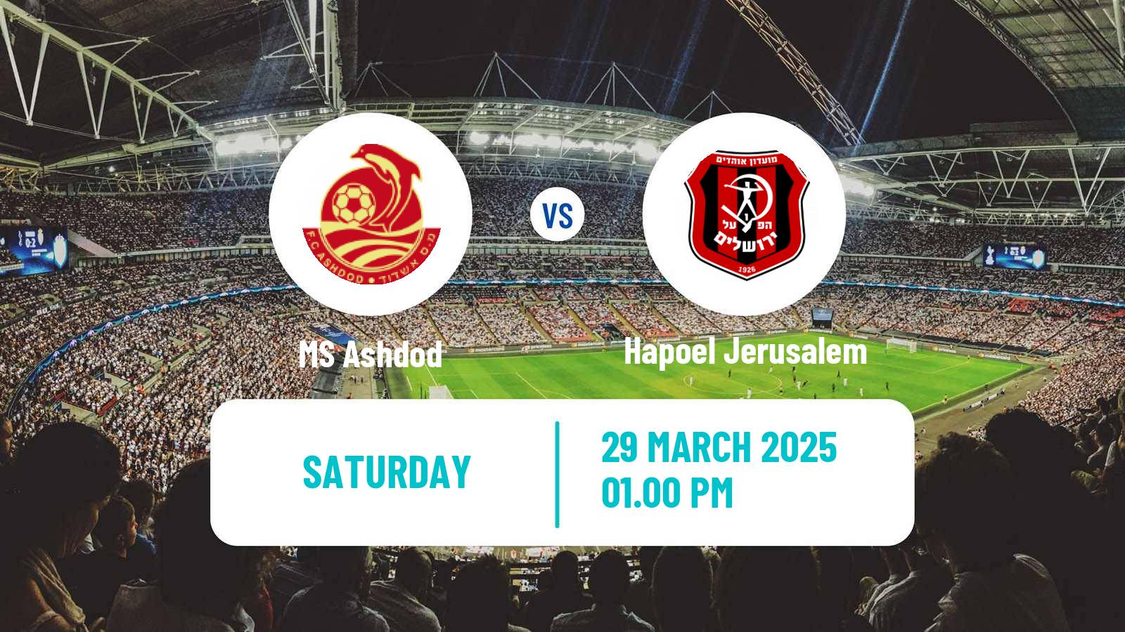 Soccer Israeli Ligat haAl MS Ashdod - Hapoel Jerusalem
