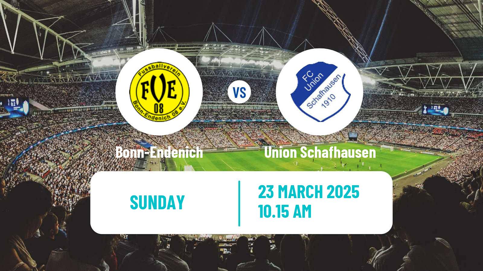 Soccer German Oberliga Mittelrhein Bonn-Endenich - Union Schafhausen