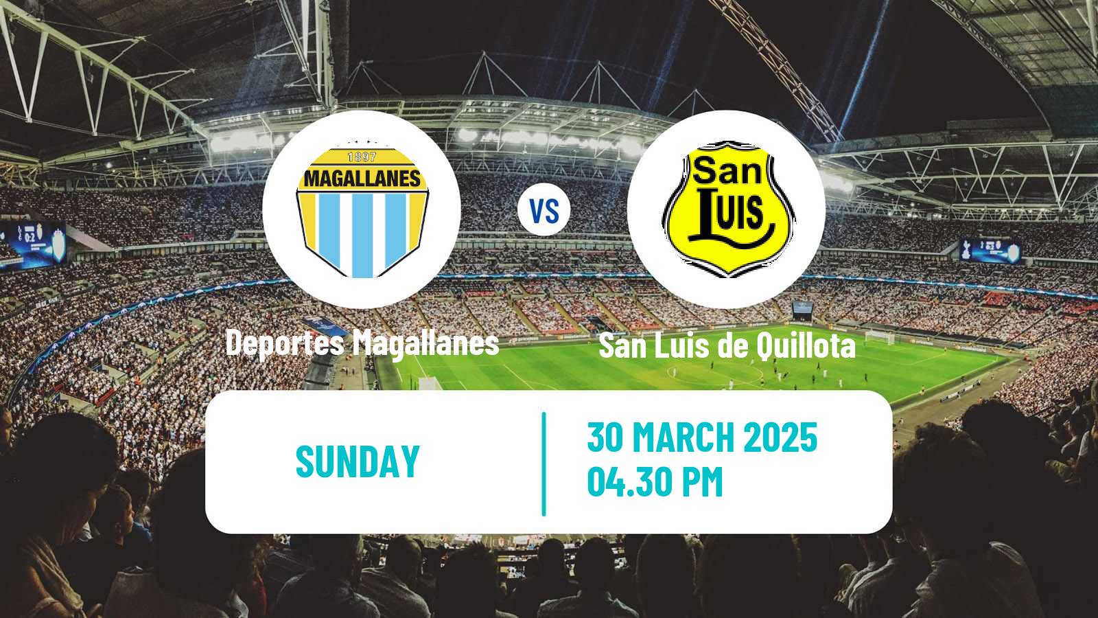 Soccer Chilean Primera B Deportes Magallanes - San Luis de Quillota
