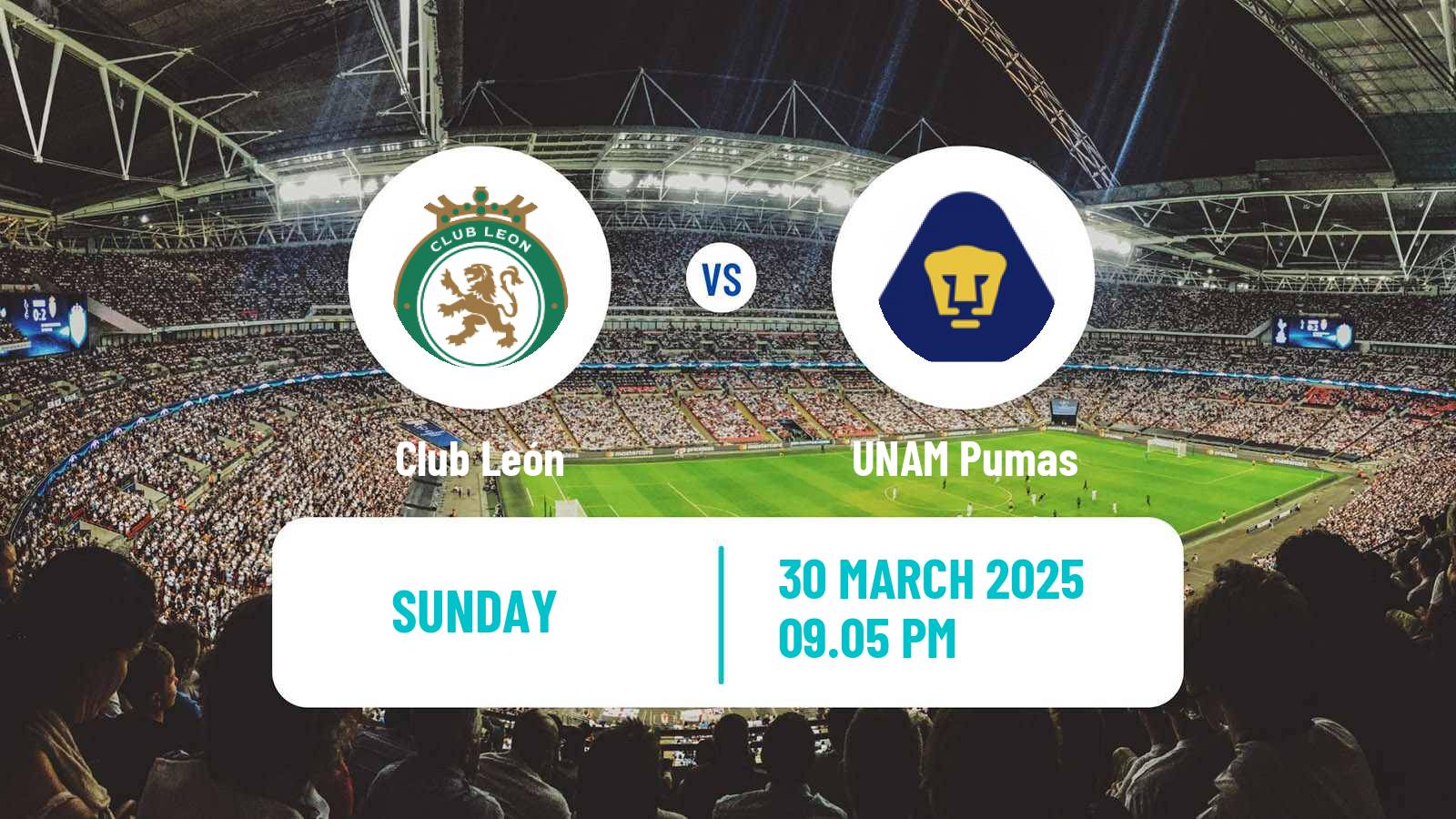 Soccer Mexican Liga MX Club León - UNAM