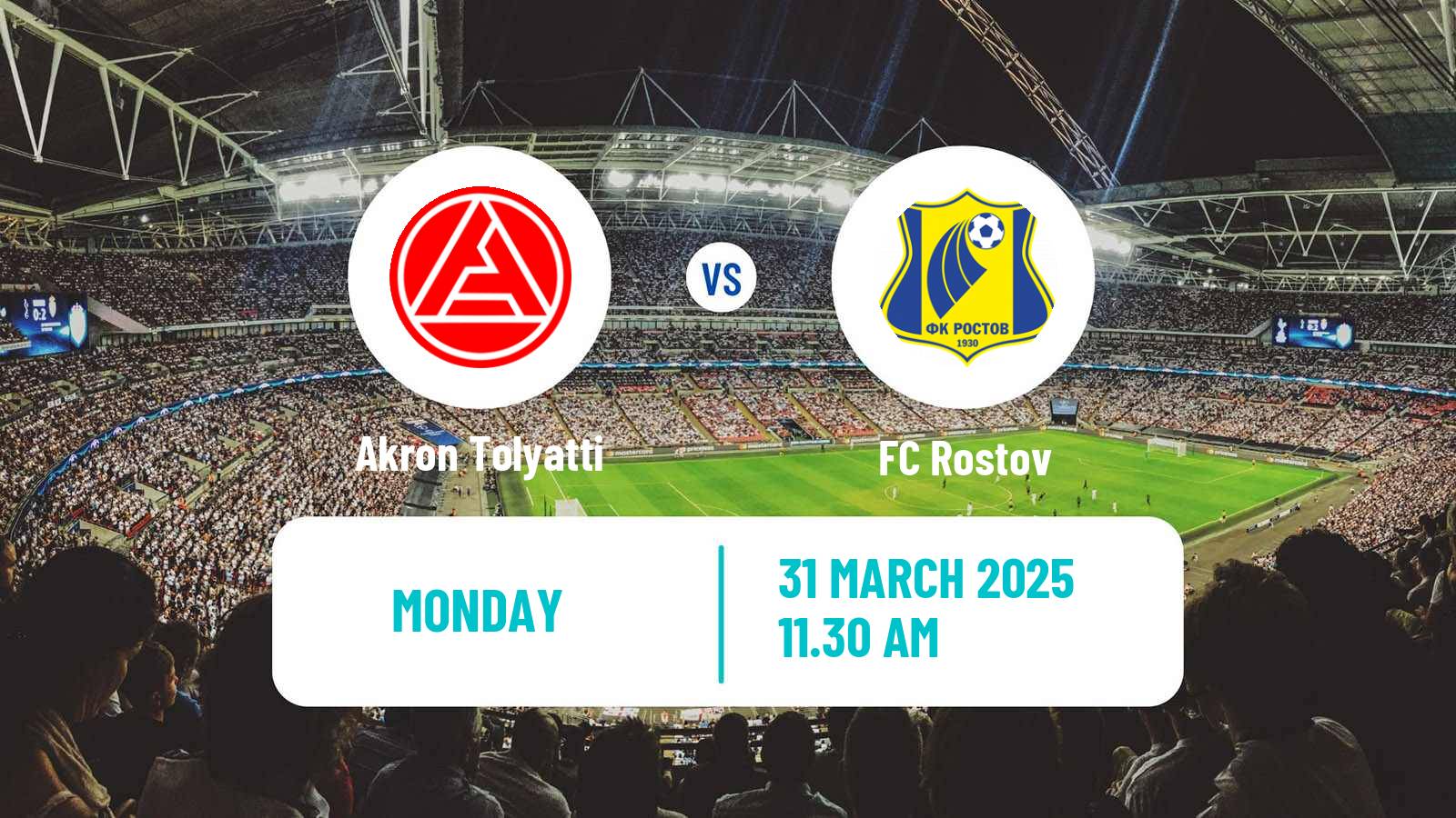 Soccer Russian Premier League Akron Tolyatti - Rostov