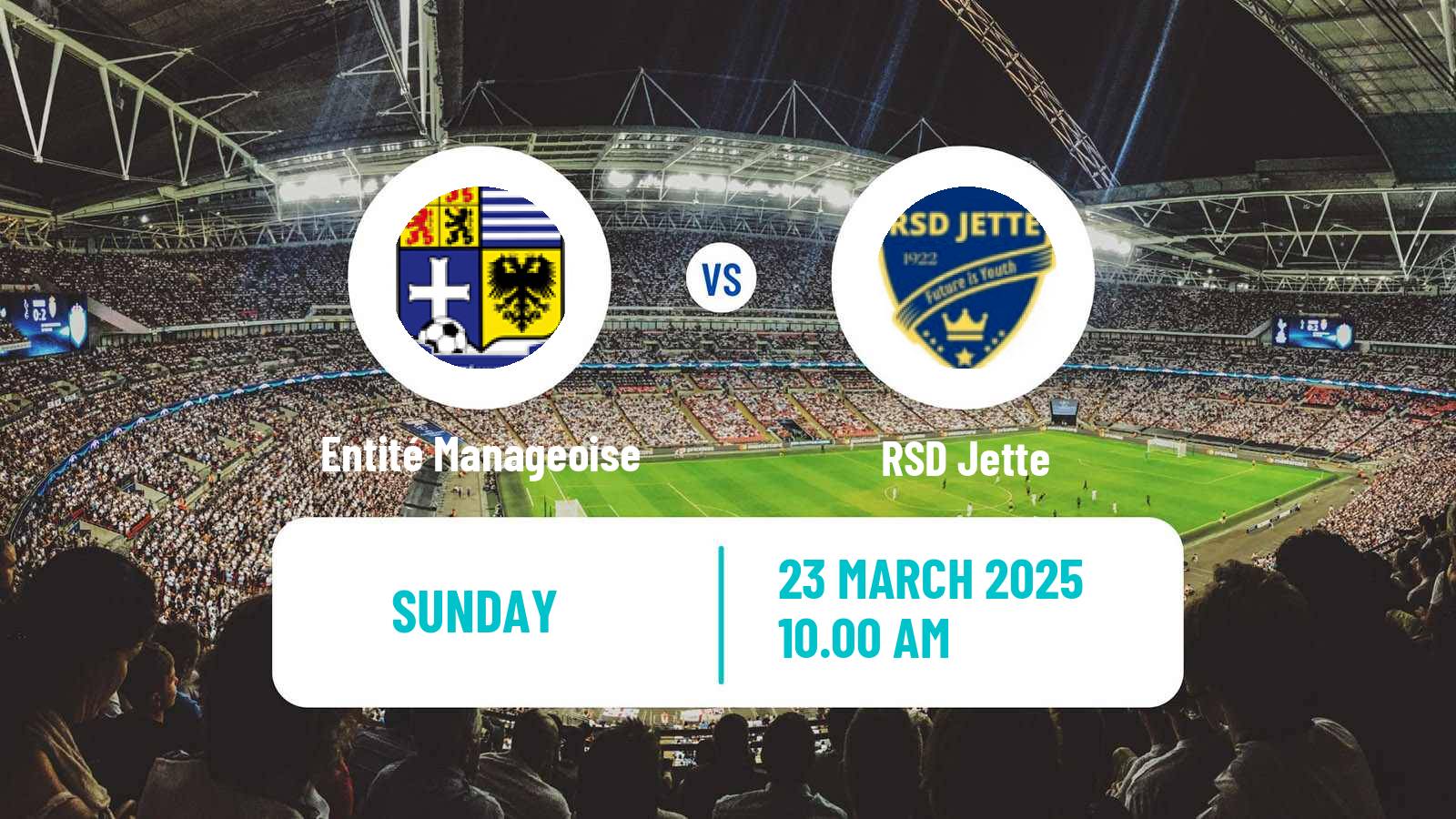 Soccer Belgian Second Amateur Division Group C Entité Manageoise - Jette