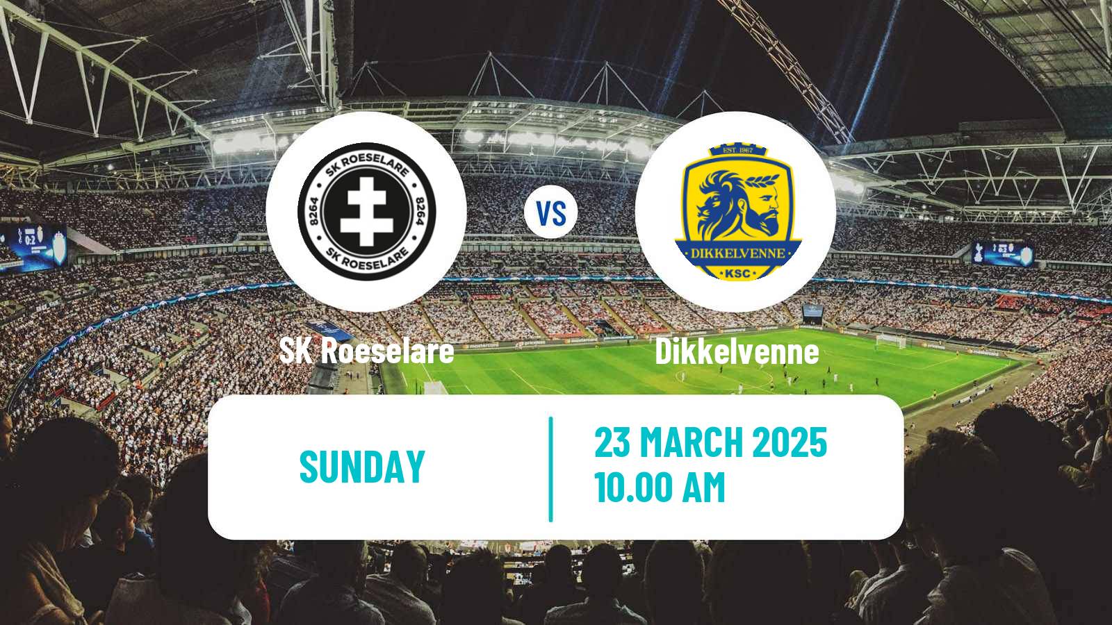 Soccer Belgian Second Amateur Division Group A SK Roeselare - Dikkelvenne