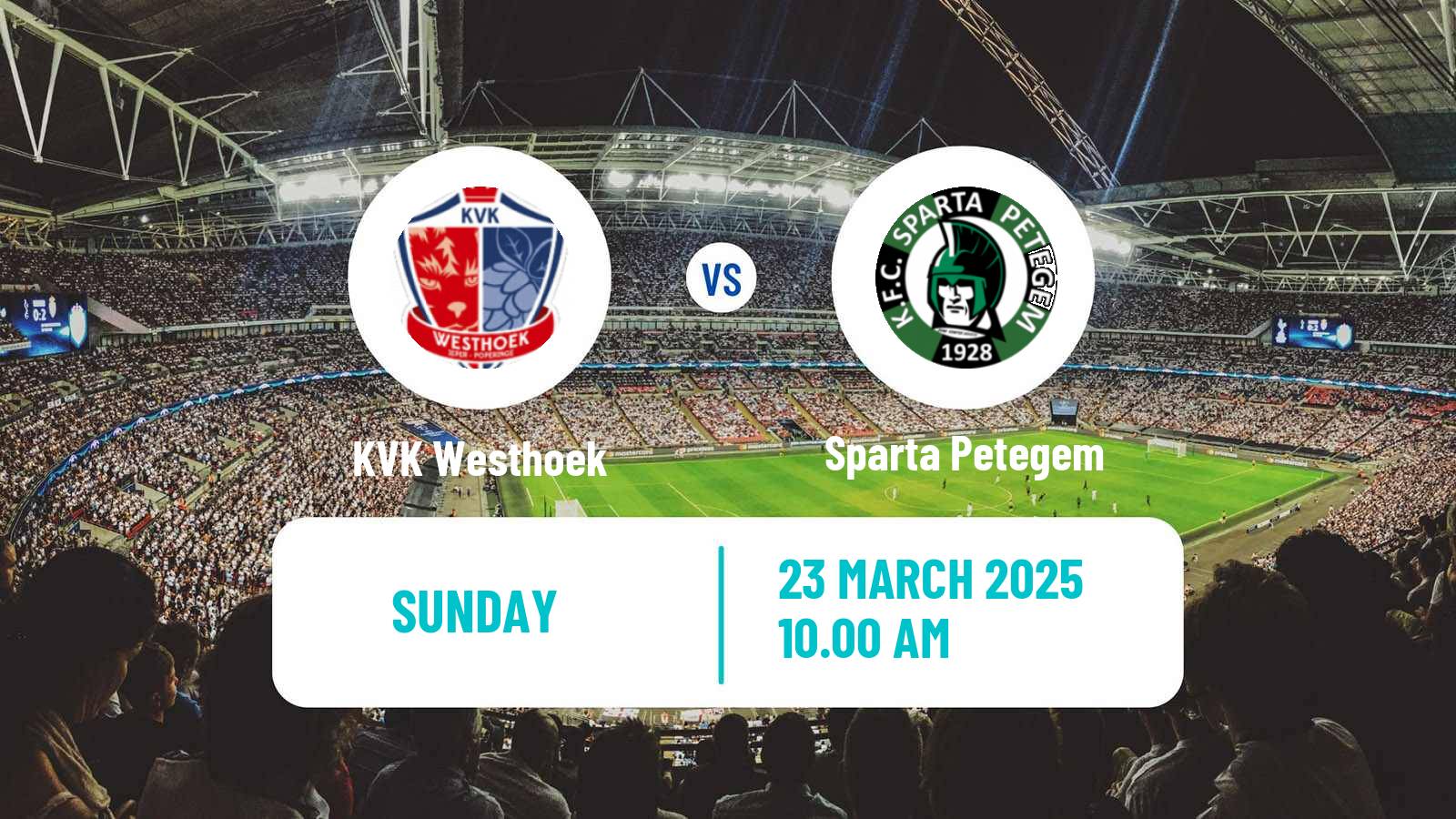 Soccer Belgian Second Amateur Division Group A Westhoek - Sparta Petegem