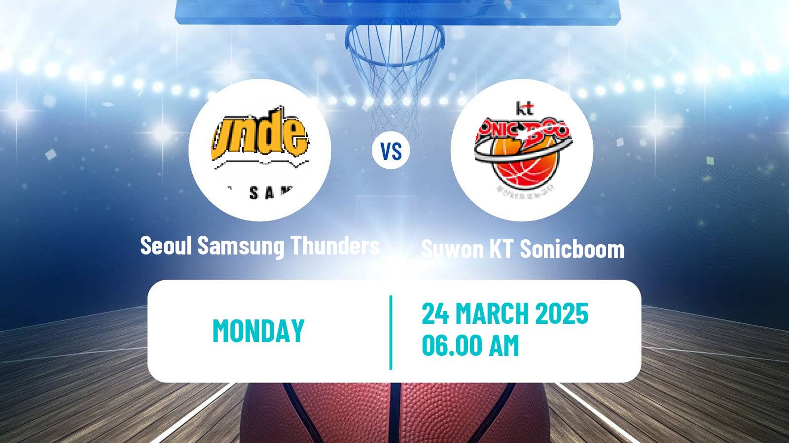 Basketball KBL Seoul Samsung Thunders - Suwon KT Sonicboom