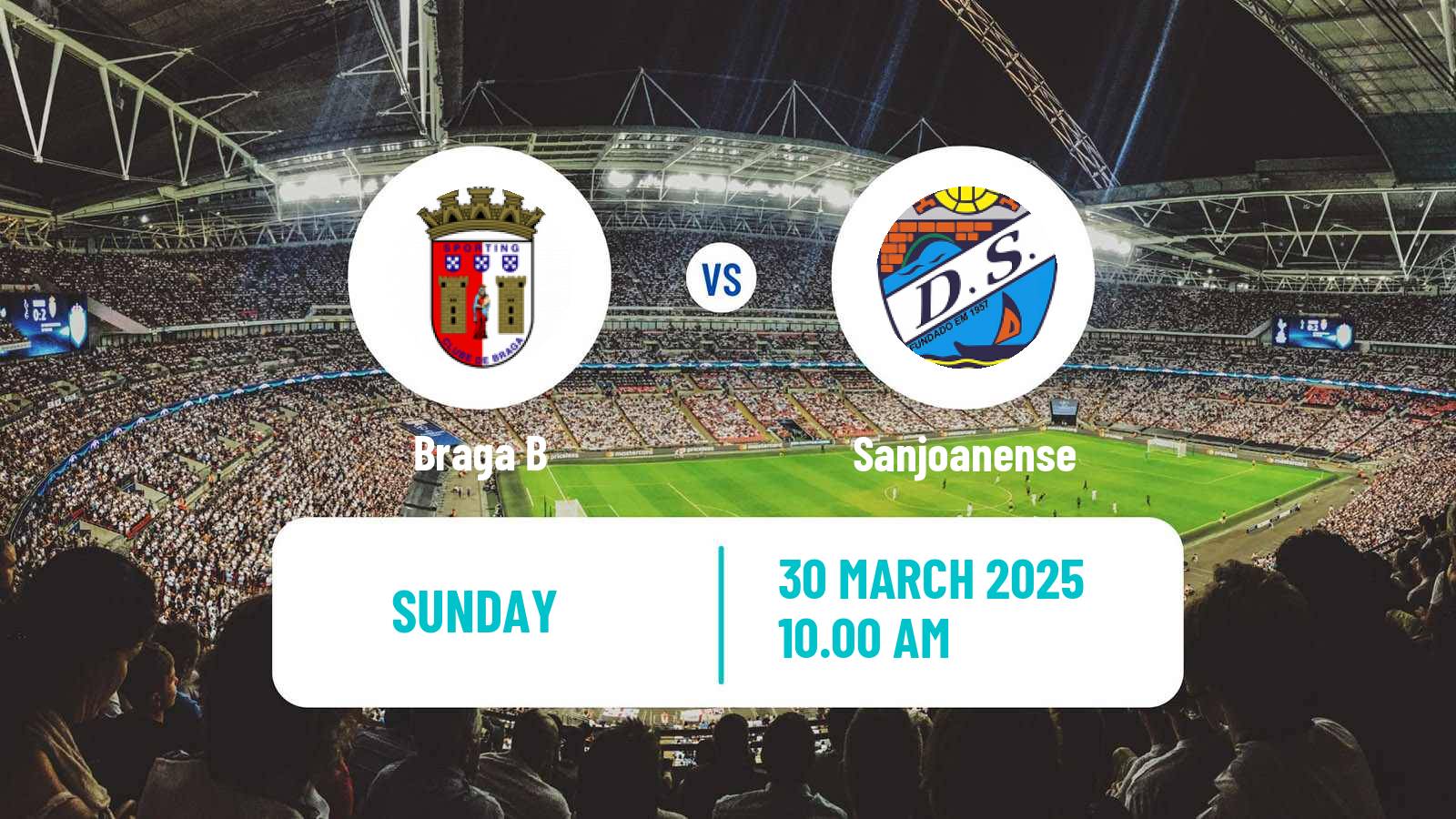 Soccer Portuguese Liga 3 Braga B - Sanjoanense