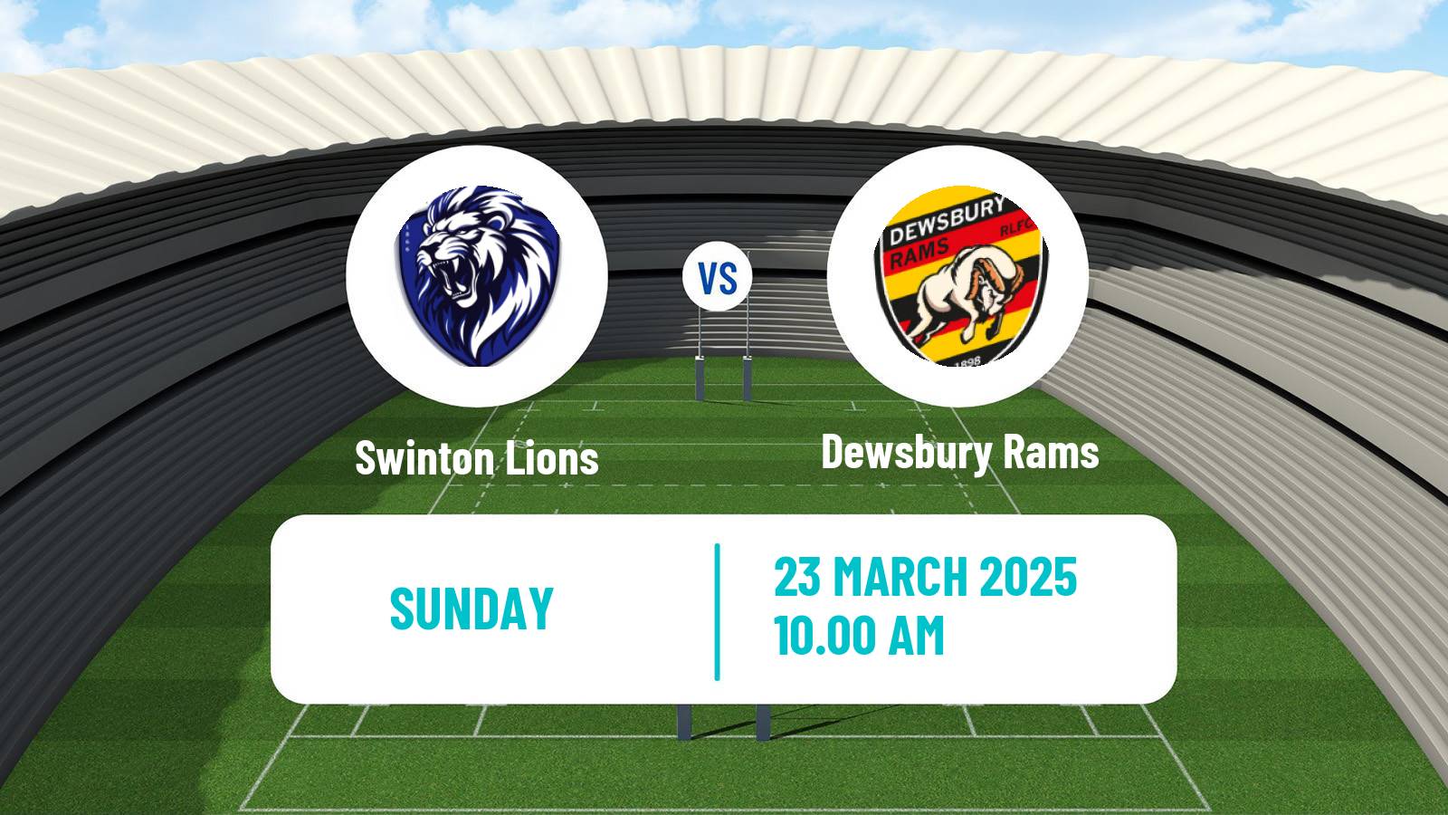 Rugby league English League 1 Rugby League Swinton Lions - Dewsbury Rams