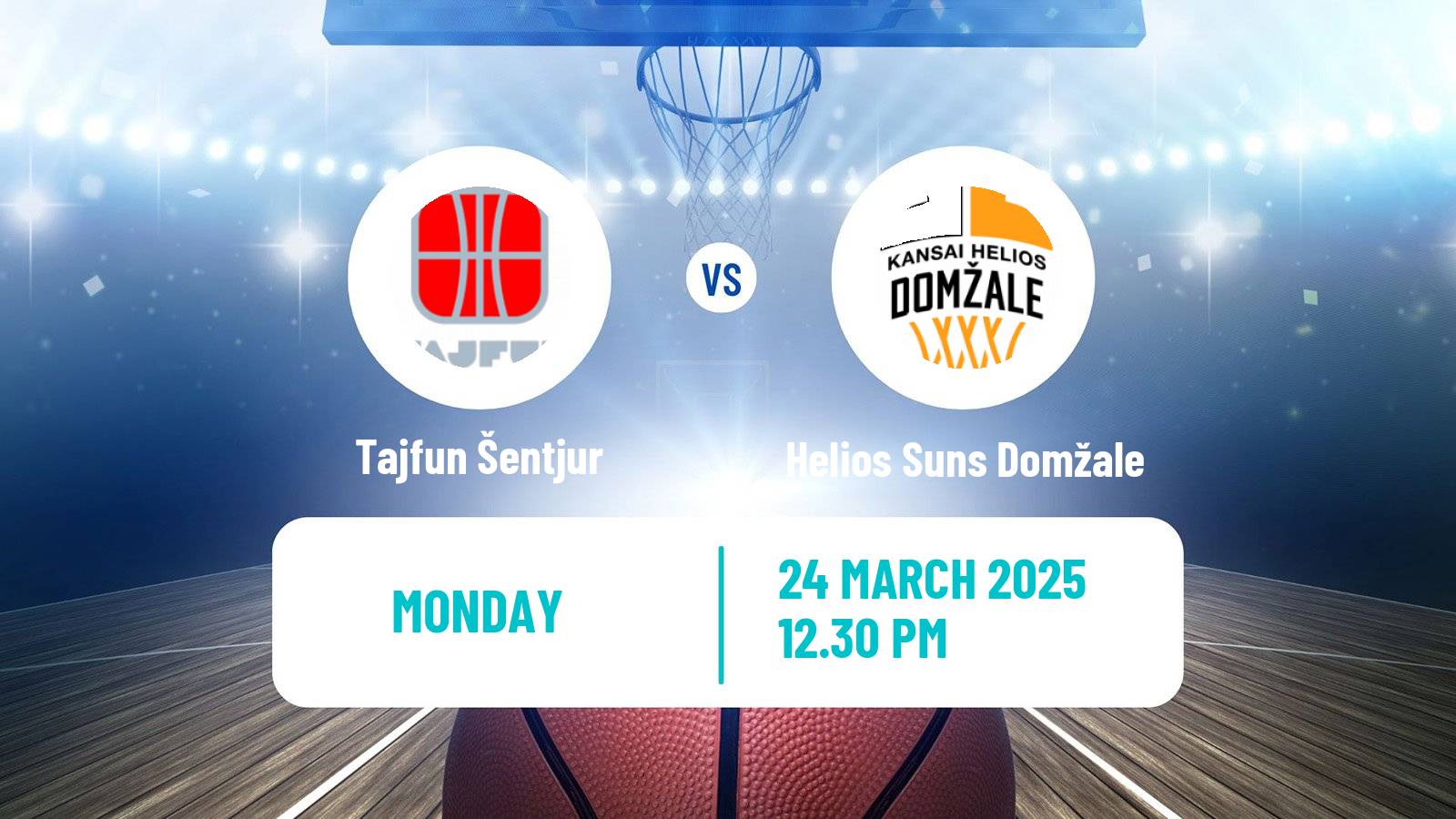 Basketball Slovenian Liga Basketball Tajfun Šentjur - Helios Suns Domžale
