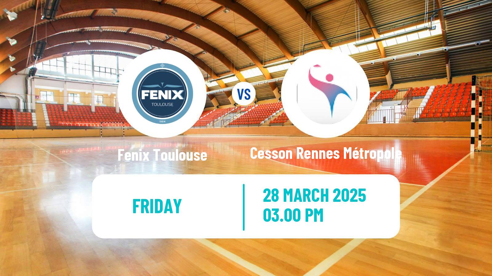 Handball French Starligue Handball Fenix Toulouse - Cesson Rennes Métropole