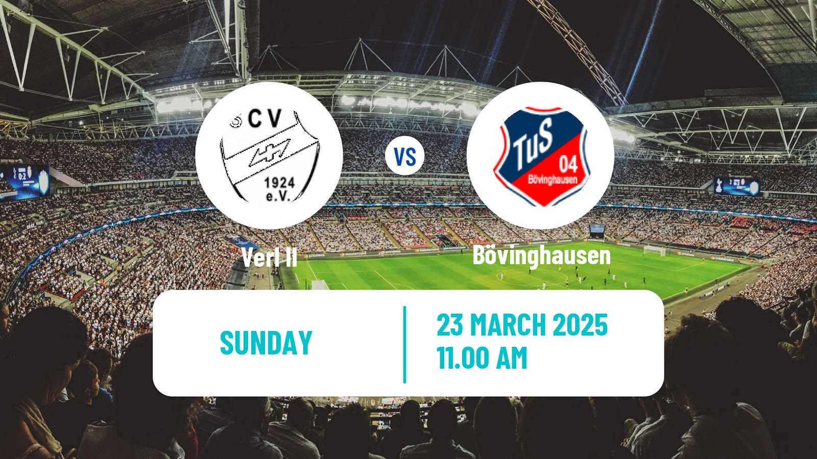 Soccer German Oberliga Westfalen Verl II - Bövinghausen