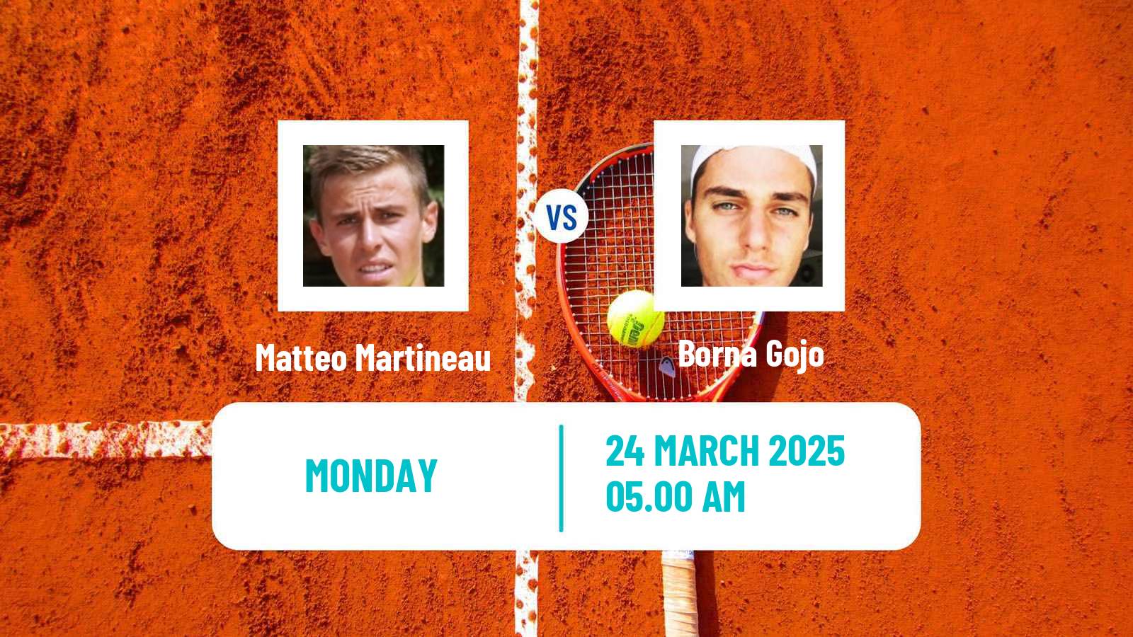 Tennis Naples Challenger Men Matteo Martineau - Borna Gojo