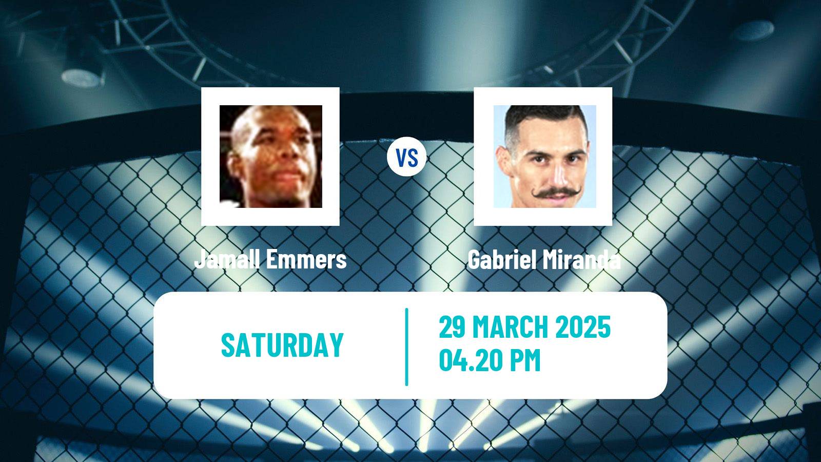 MMA Featherweight UFC Men Jamall Emmers - Gabriel Miranda