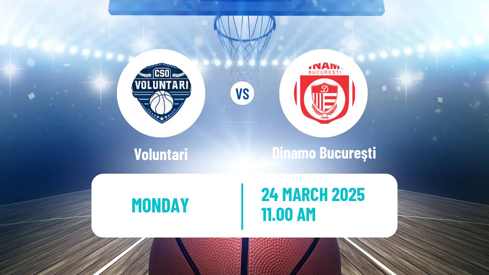 Basketball Romanian Divizia A Basketball Voluntari - Dinamo Bucureşti
