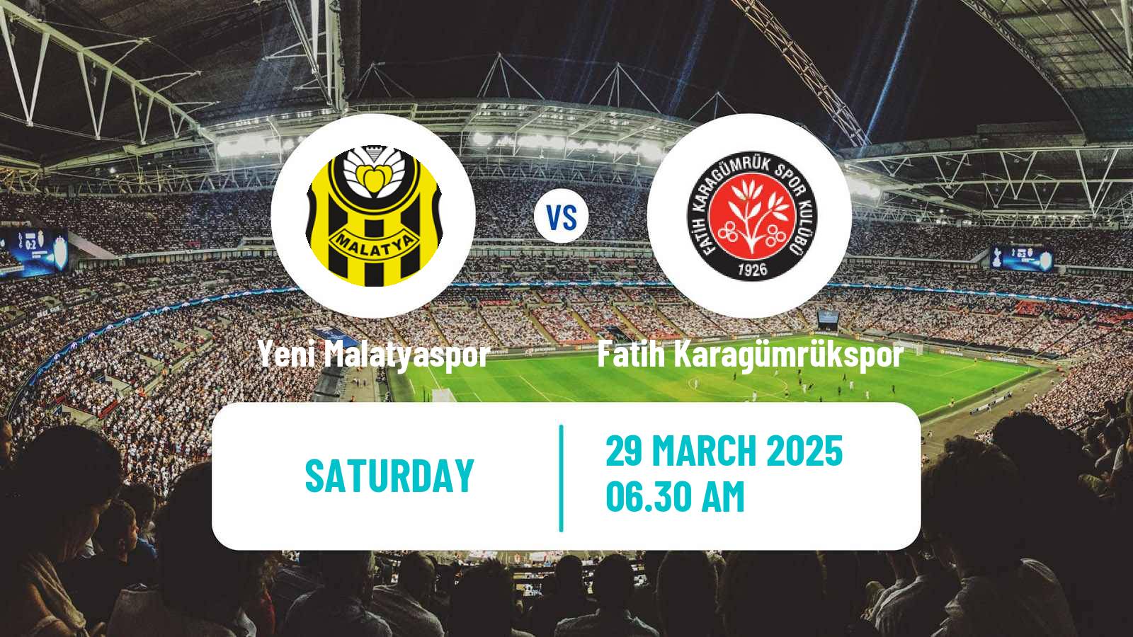 Soccer Turkish First League Yeni Malatyaspor - Fatih Karagümrükspor
