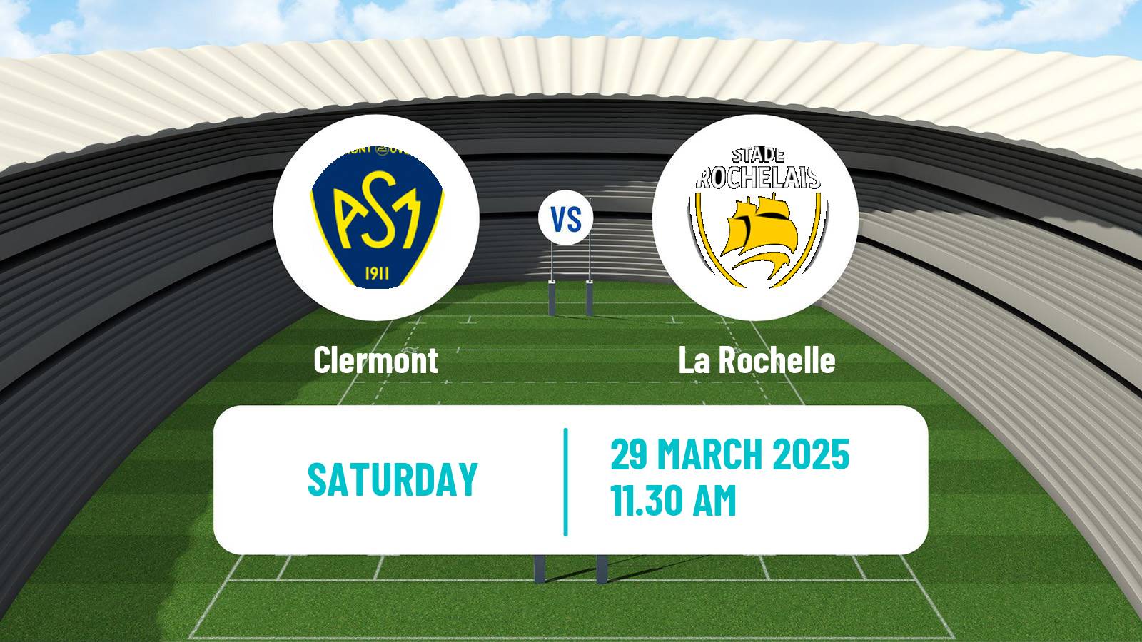 Rugby union French Top 14 Clermont - La Rochelle