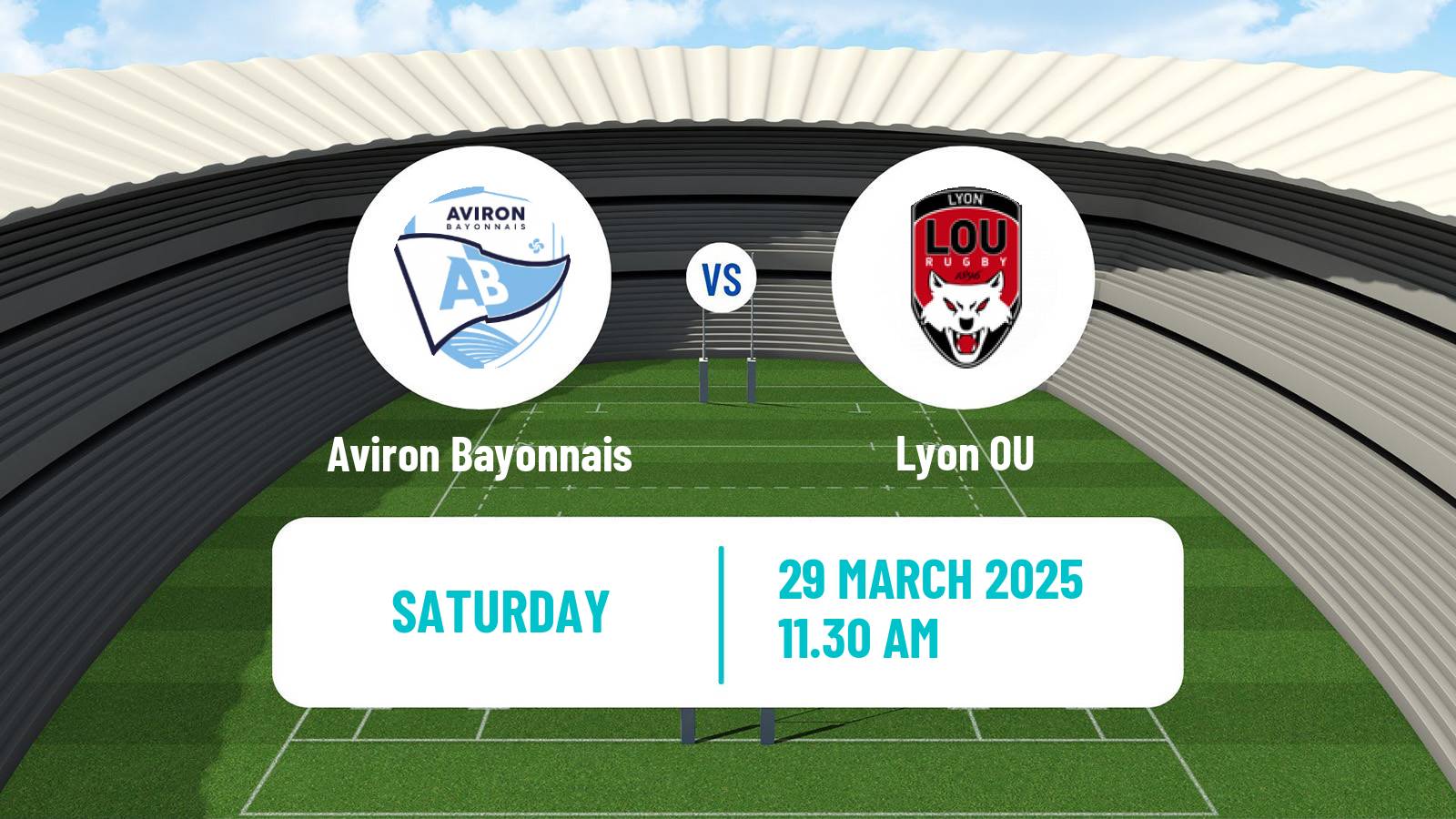 Rugby union French Top 14 Aviron Bayonnais - Lyon