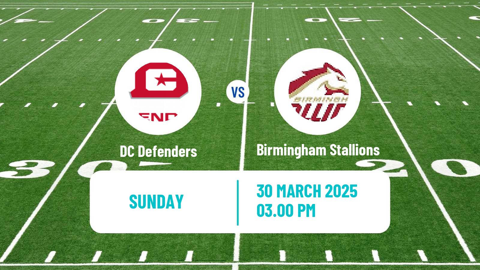 American football UFL DC Defenders - Birmingham Stallions