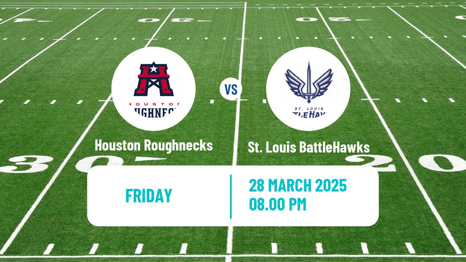American football UFL Houston Roughnecks - St. Louis BattleHawks