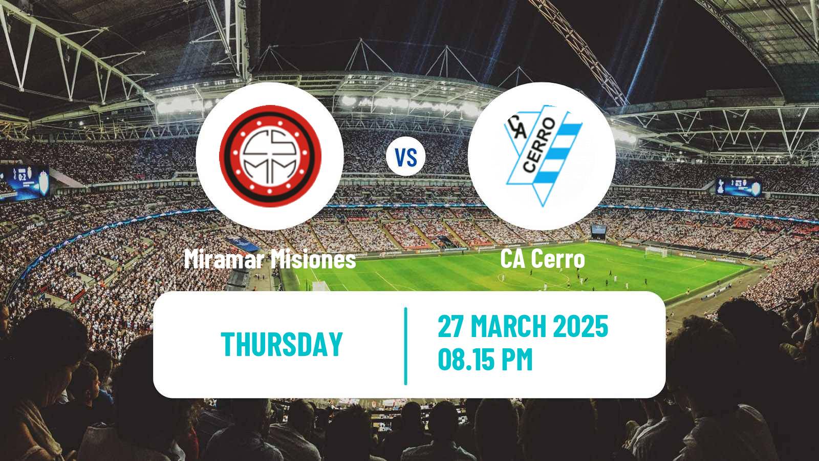 Soccer Uruguayan Primera Division Miramar Misiones - Cerro