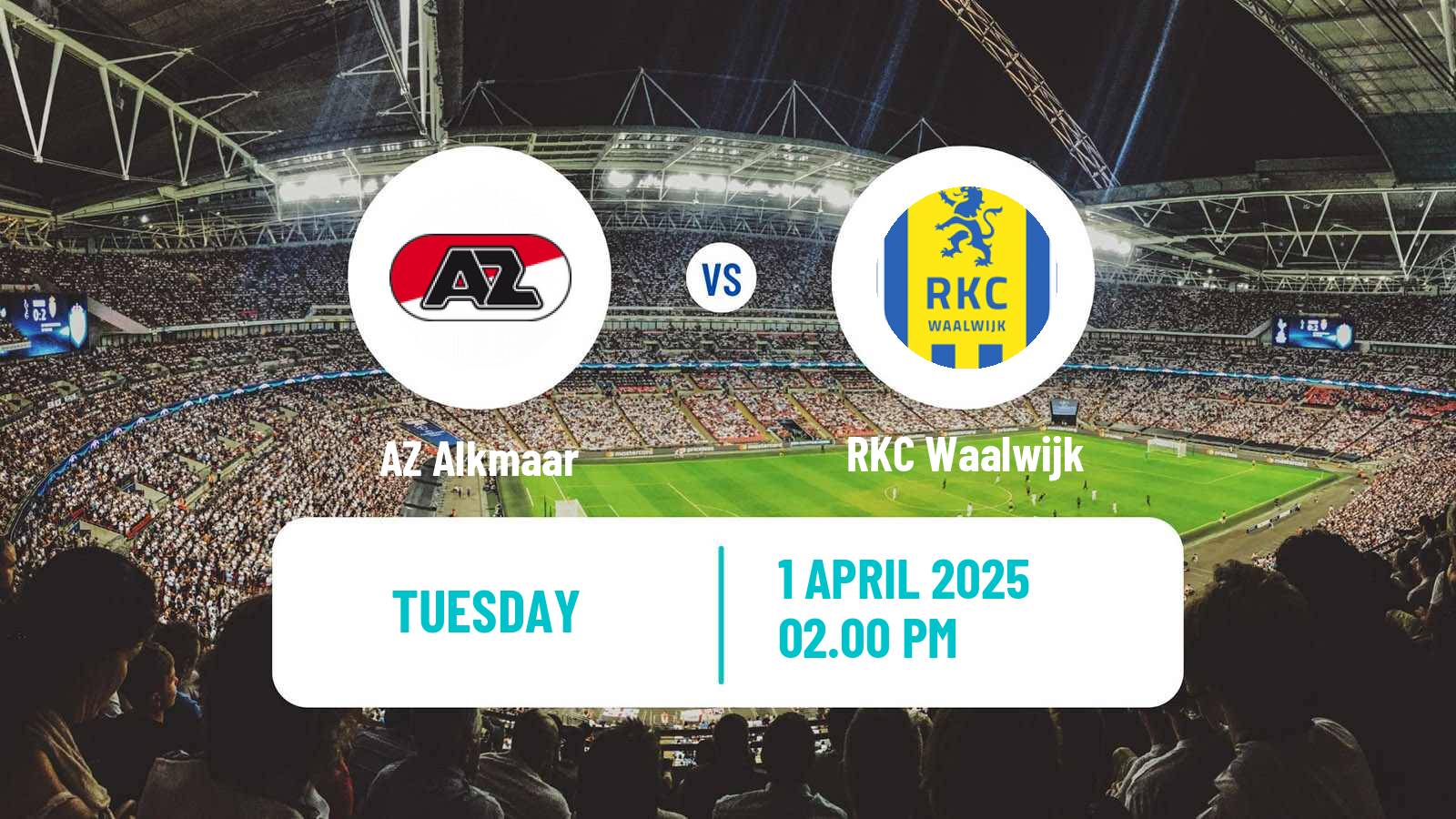 Soccer Dutch Eredivisie AZ Alkmaar - Waalwijk