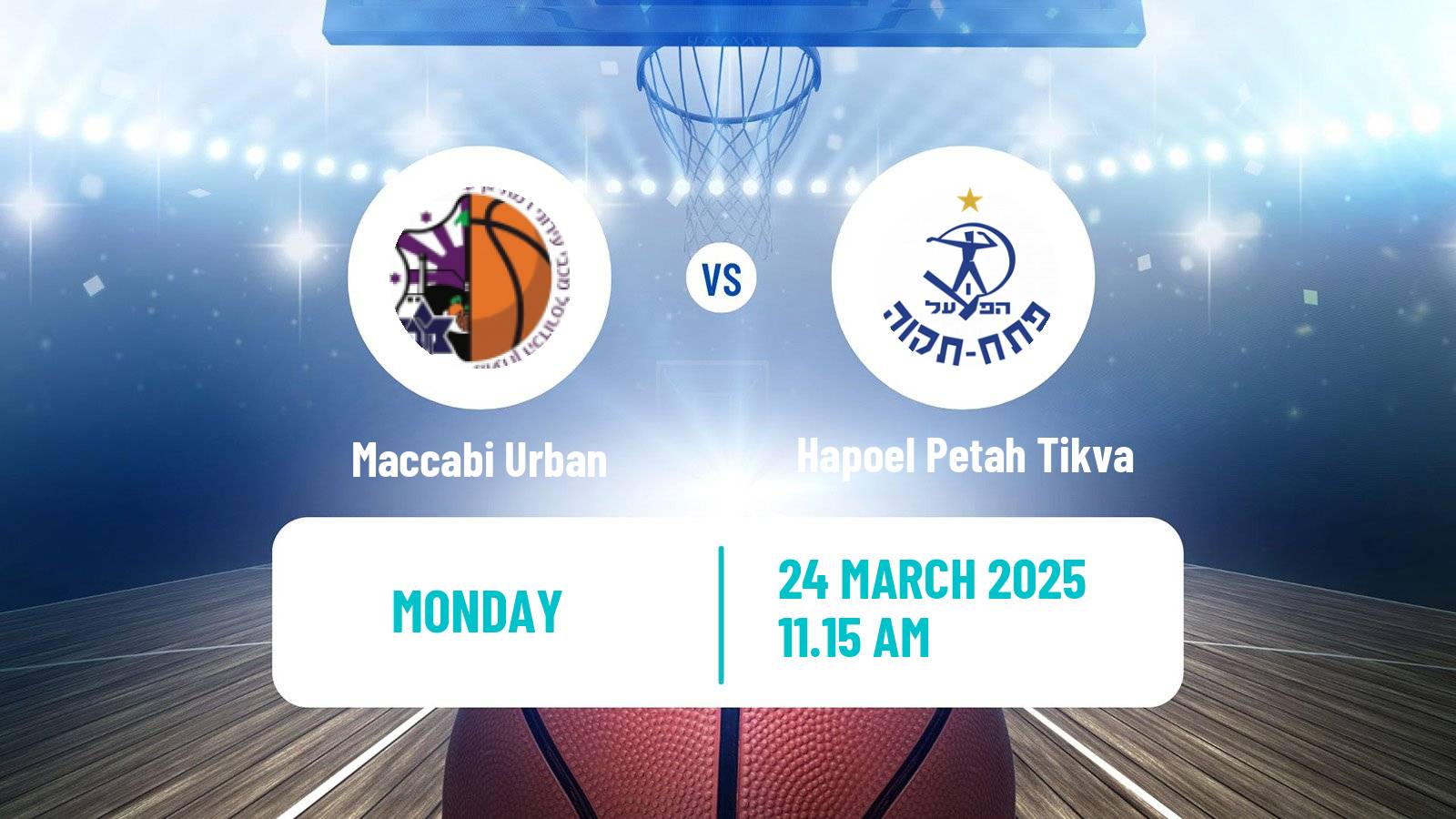 Basketball Israeli WBL Women Maccabi Urban - Hapoel Petah Tikva